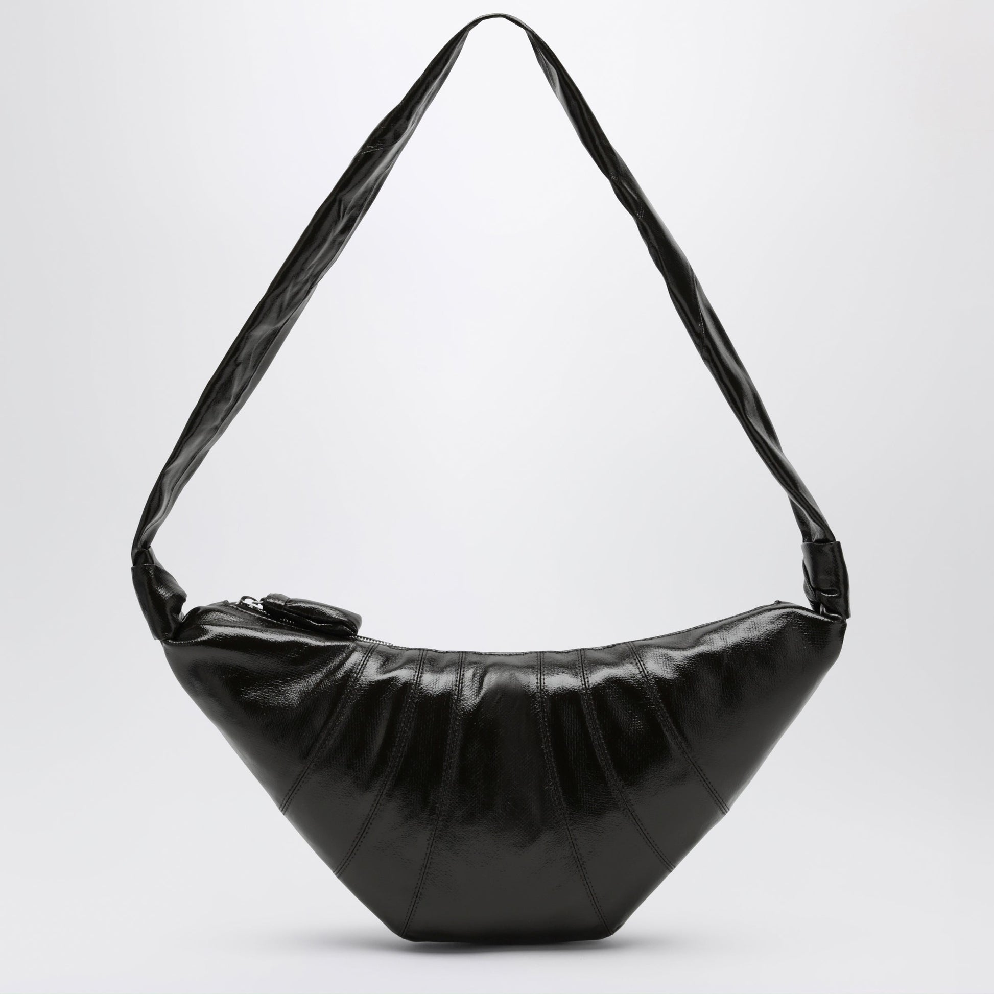 Lemaire Medium Croissant Bag In Dark Green Coated Cotton Women LEMAIRE