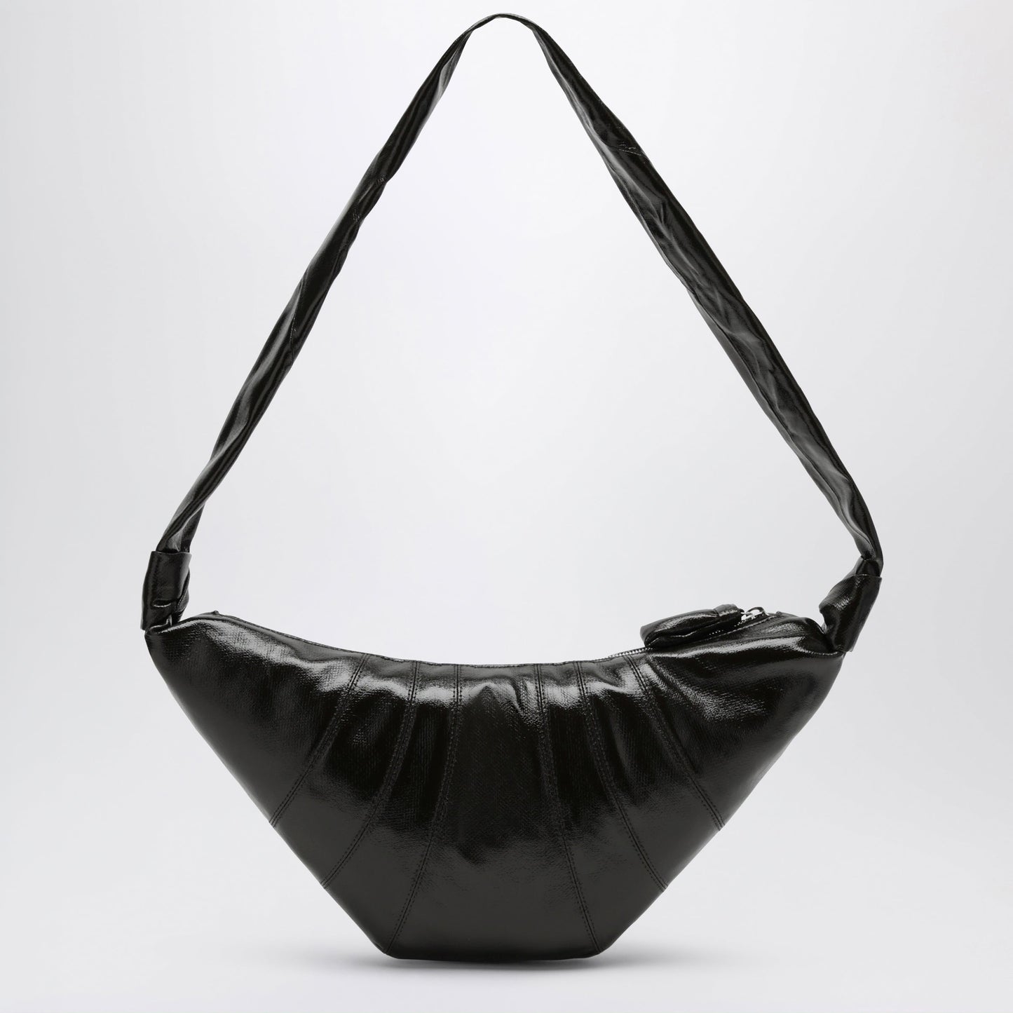 Lemaire Medium Croissant Bag In Dark Green Coated Cotton Women LEMAIRE