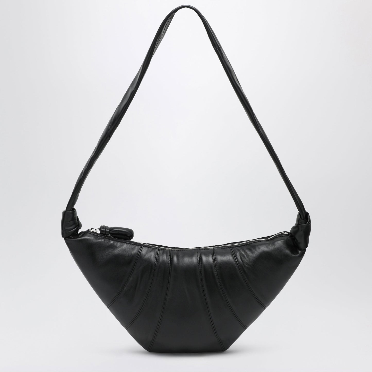 Lemaire Medium Croissant Bag In Black Leather Men LEMAIRE