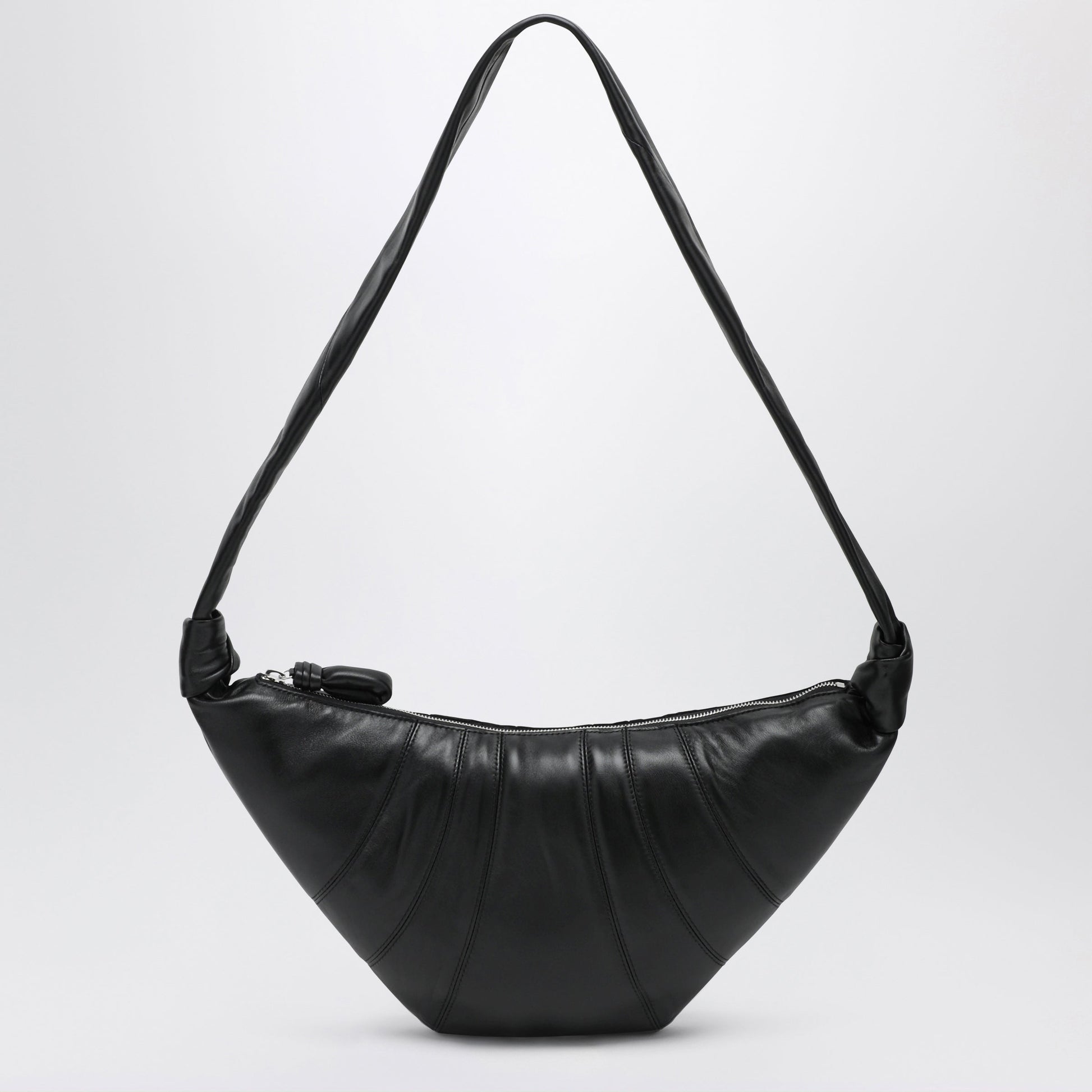 Lemaire Medium Croissant Bag In Black Leather Men LEMAIRE