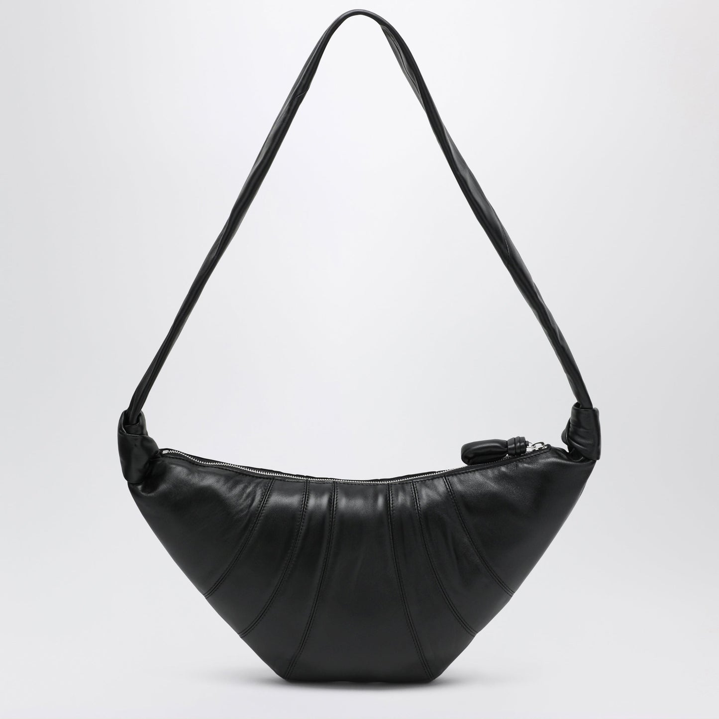Lemaire Medium Croissant Bag In Black Leather Men LEMAIRE