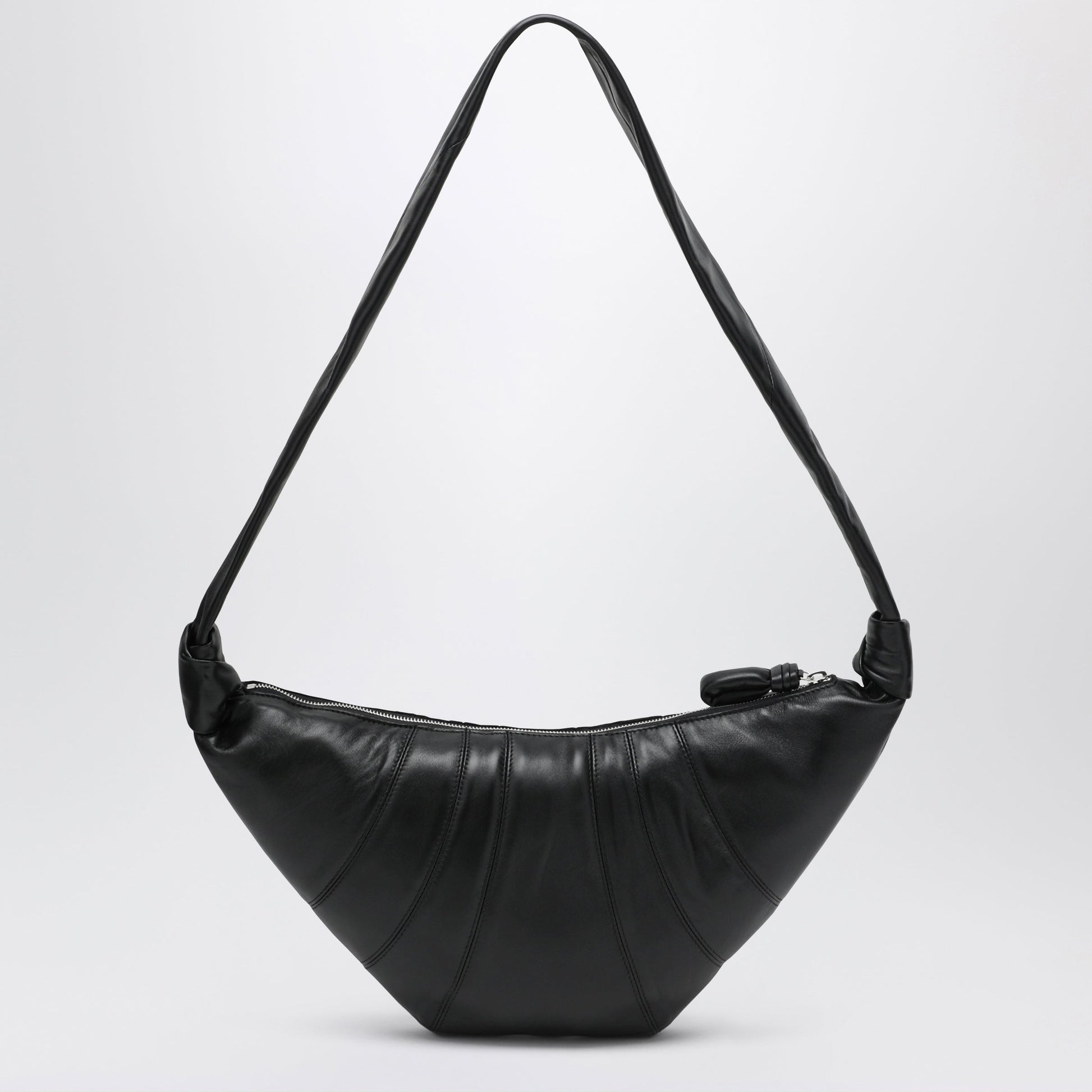 Lemaire Medium Croissant Bag In Black Leather Men LEMAIRE