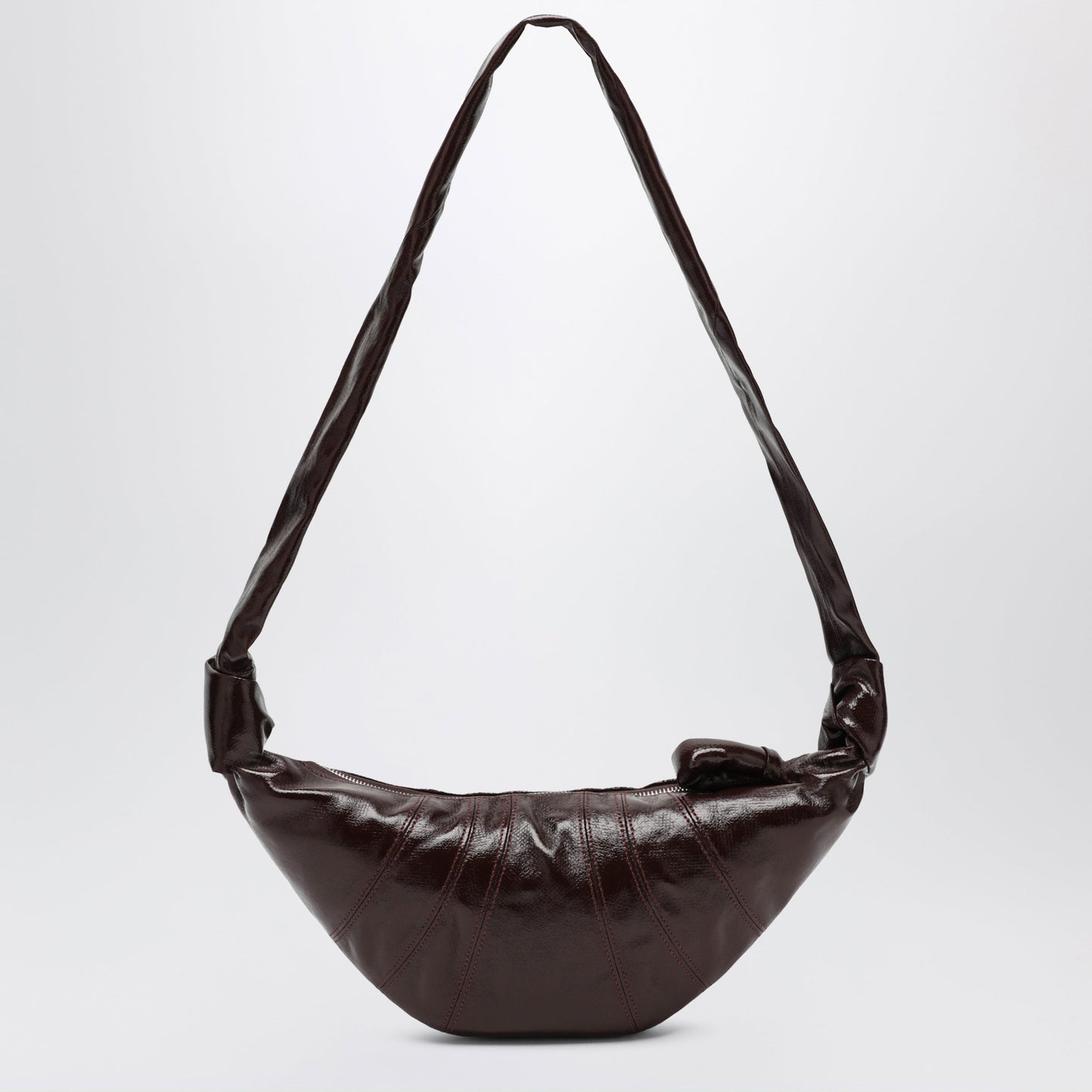 Lemaire Small Croissant Bag In Brown Coated Cotton Women LEMAIRE