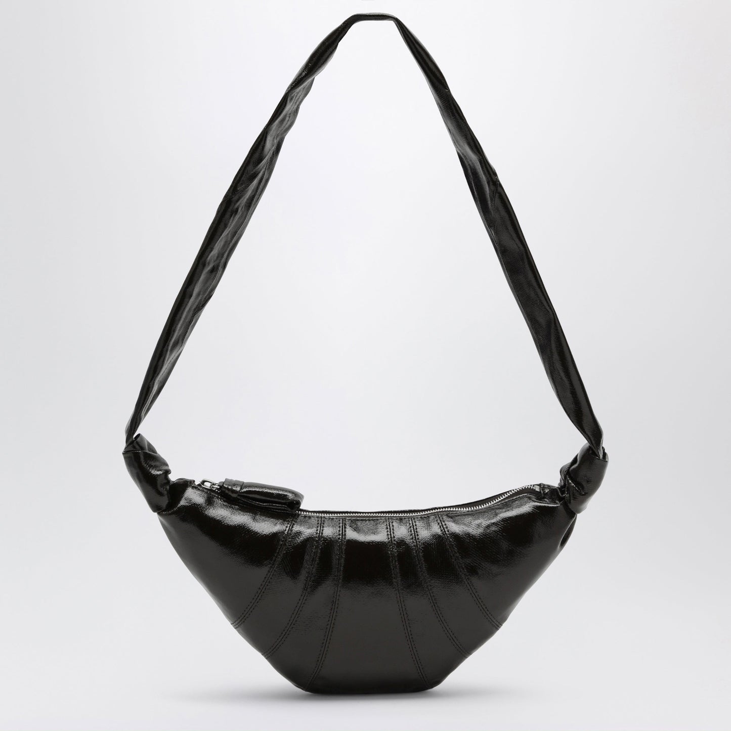 Lemaire Small Croissant Bag In Dark Green Coated Cotton Women LEMAIRE
