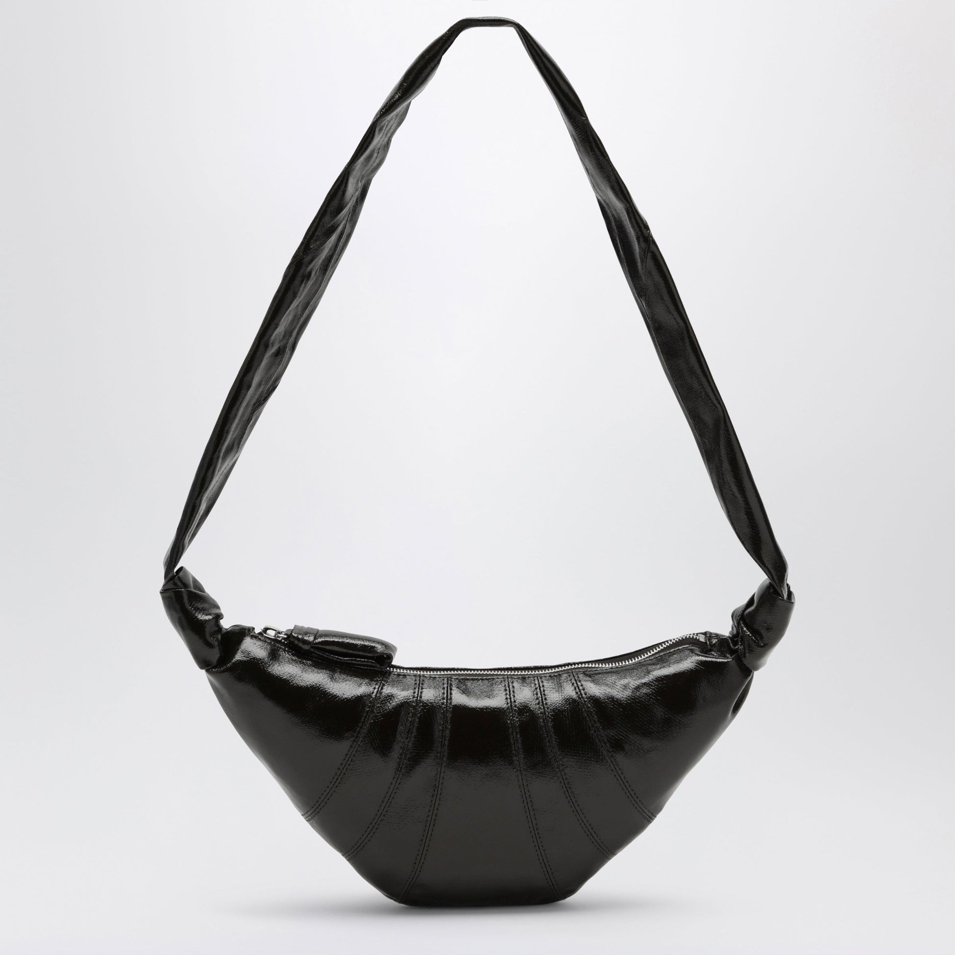 Lemaire Small Croissant Bag In Dark Green Coated Cotton Women LEMAIRE