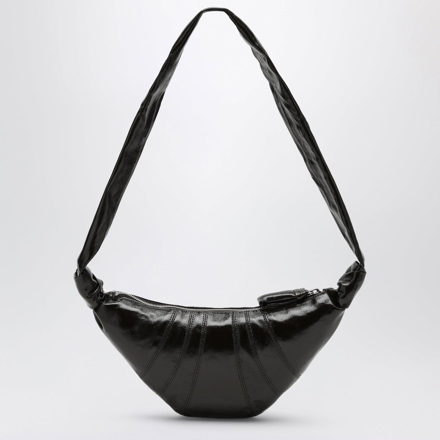 Lemaire Small Croissant Bag In Dark Green Coated Cotton Women LEMAIRE