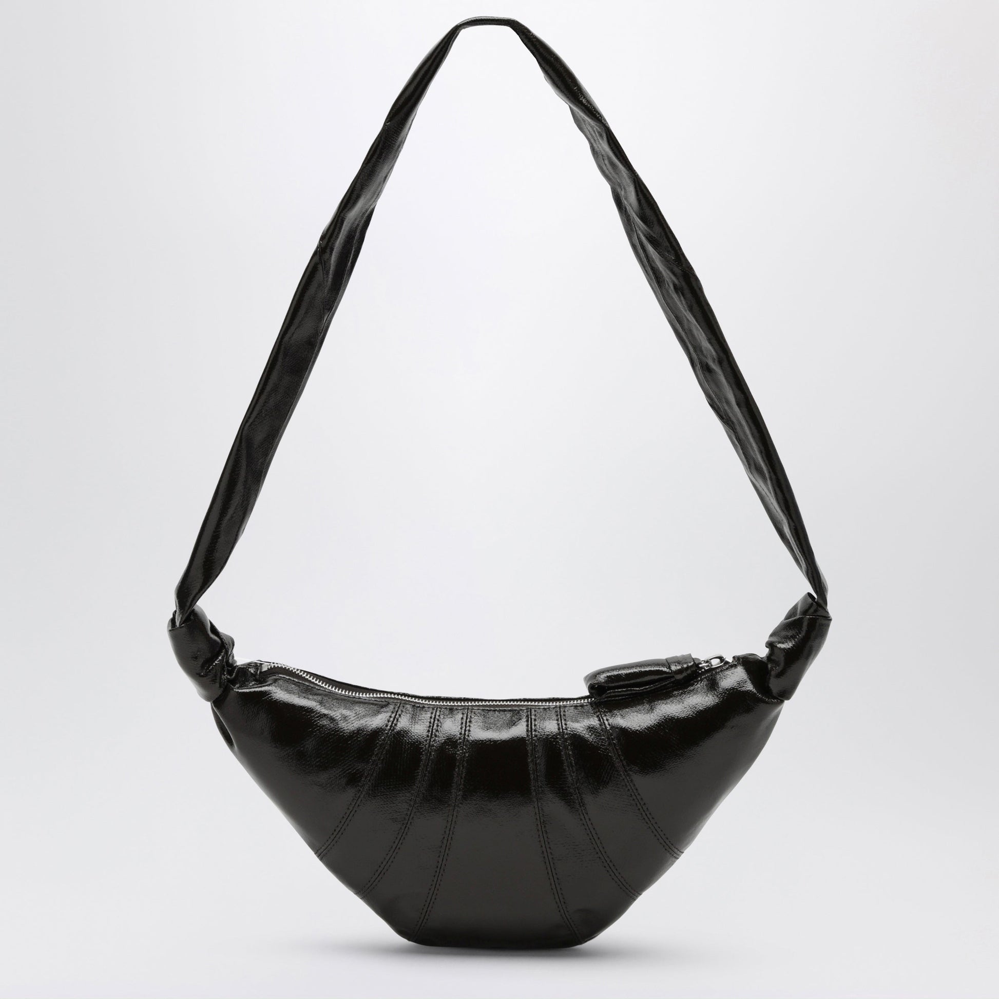 Lemaire Small Croissant Bag In Dark Green Coated Cotton Women LEMAIRE
