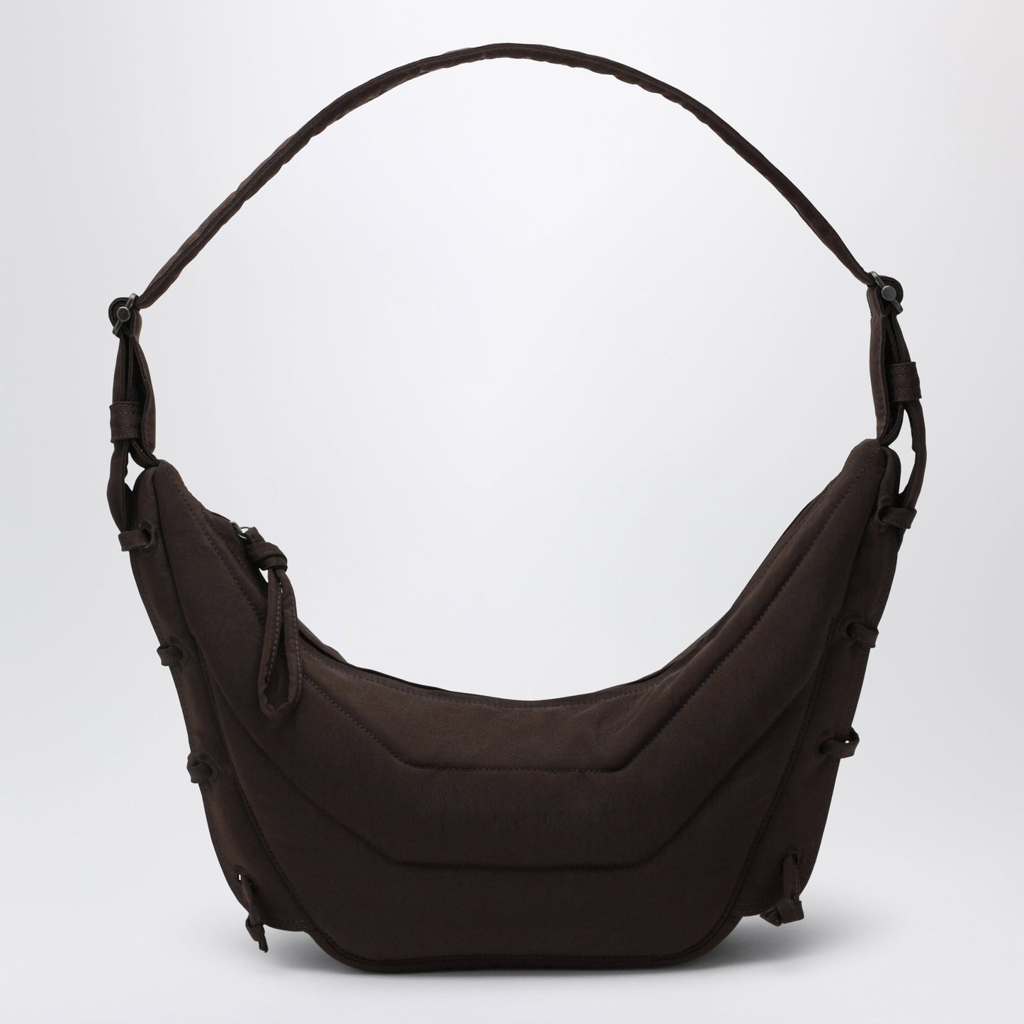 Lemaire Small Soft Game Bag In Water-Repellent Brown Nylon Women LEMAIRE