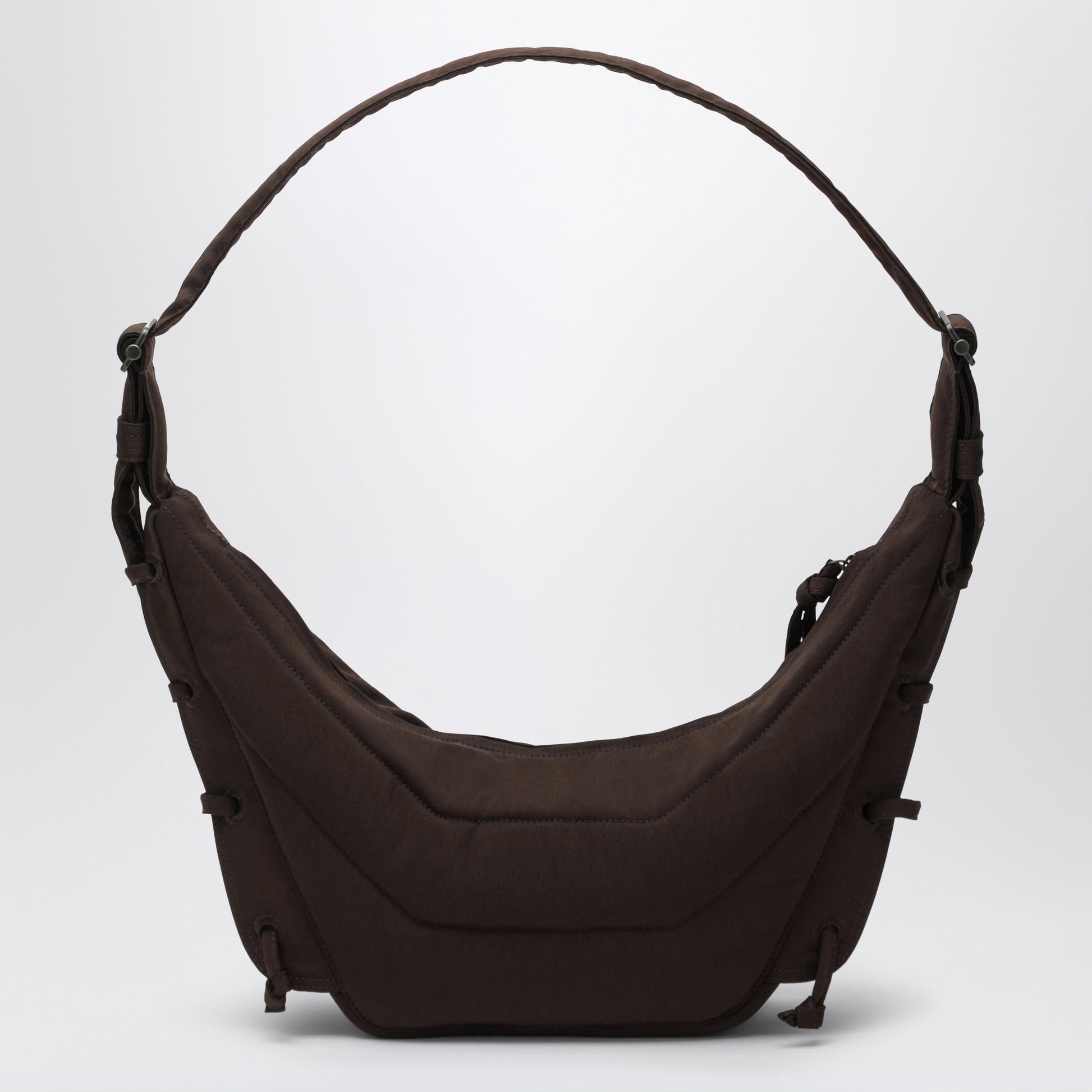 Lemaire Small Soft Game Bag In Water-Repellent Brown Nylon Women LEMAIRE