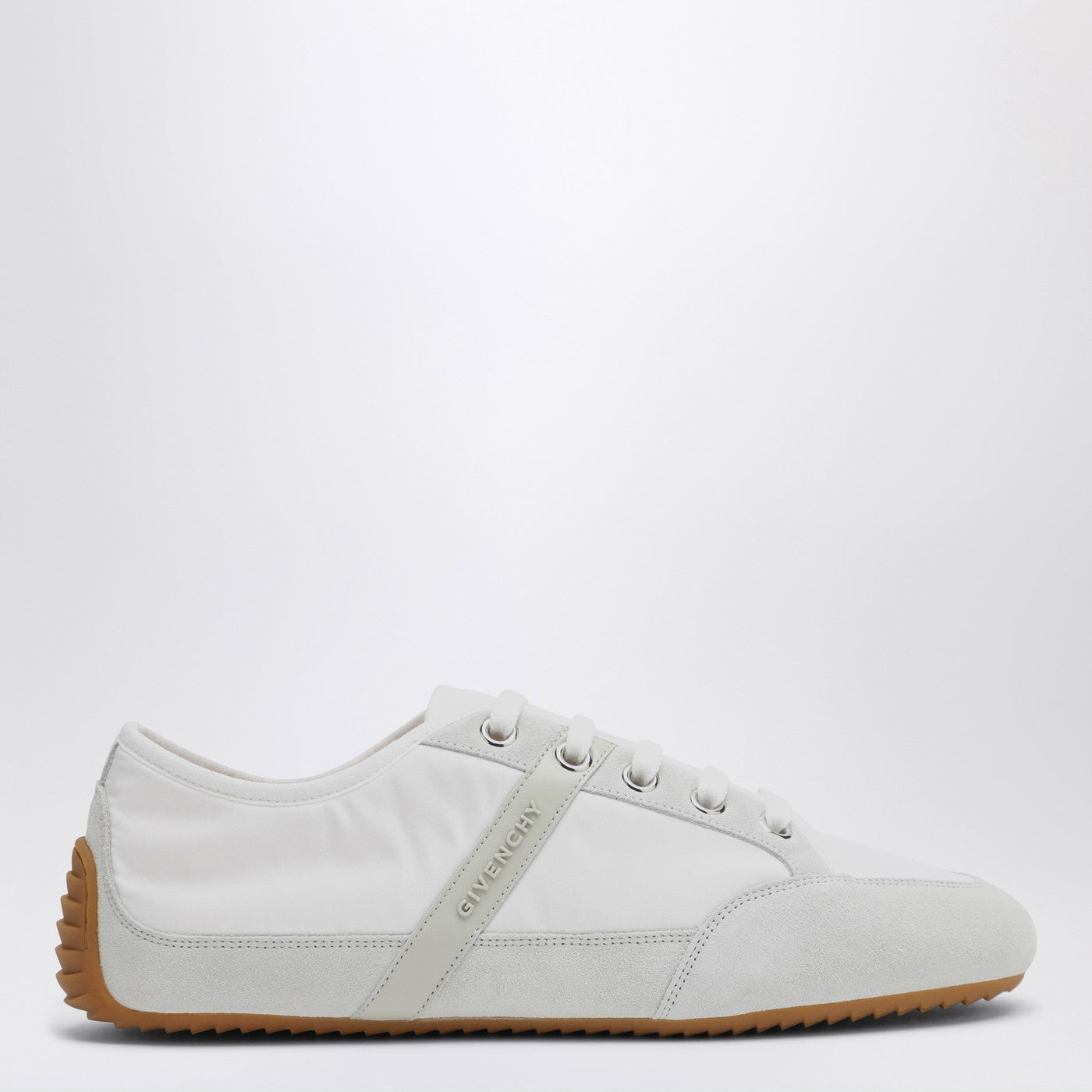 Givenchy White Silm Sneakers In Nylon And Suede Men GIVENCHY