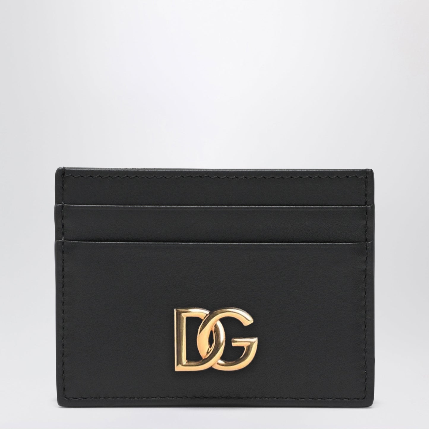 Dolce&Gabbana Black Leather Card Holder With Dg Logo Women DOLCE & GABBANA