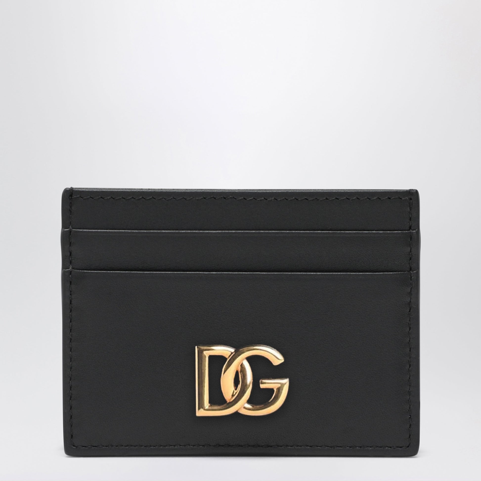 Dolce&Gabbana Black Leather Card Holder With Dg Logo Women DOLCE & GABBANA