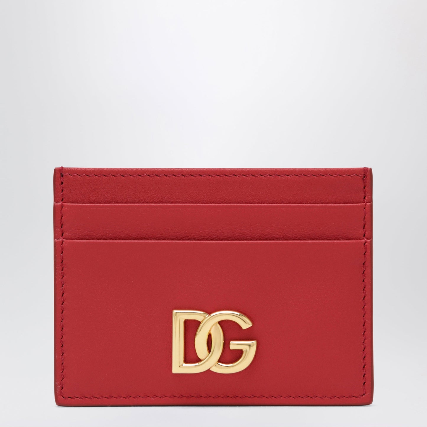 Dolce&Gabbana Red Leather Card Holder With Dg Logo Women DOLCE & GABBANA