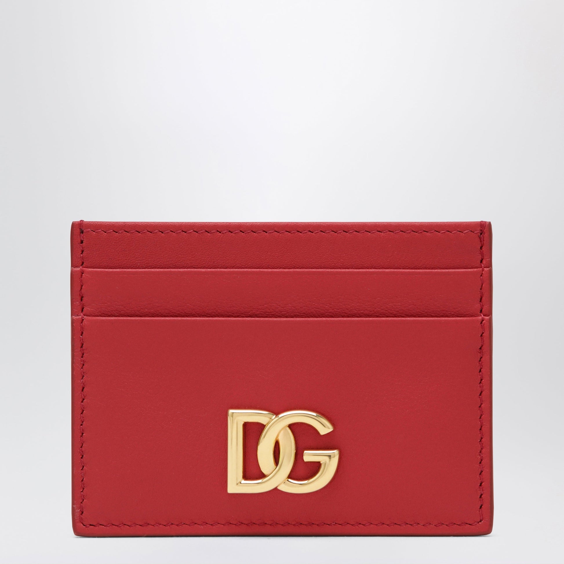 Dolce&Gabbana Red Leather Card Holder With Dg Logo Women DOLCE & GABBANA
