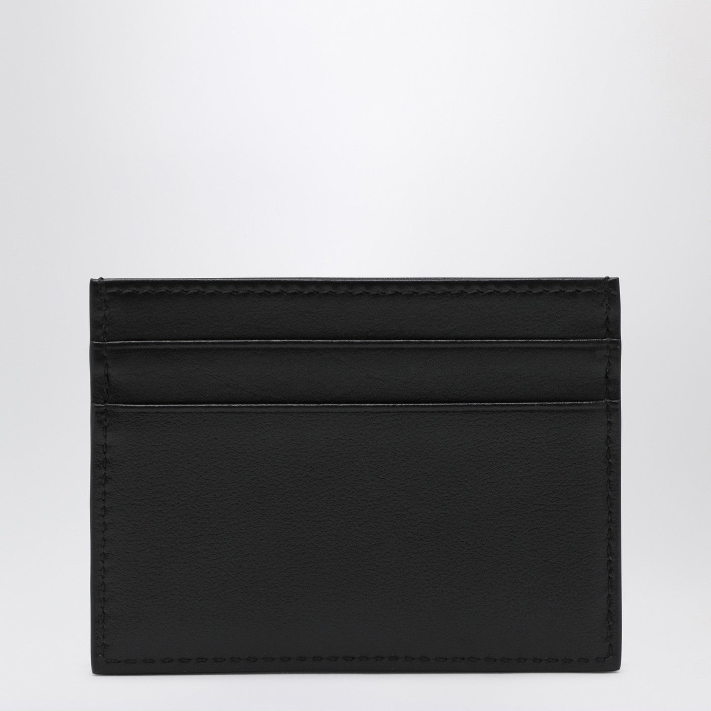 Dolce&Gabbana Black Leather Card Holder With Logo Tag Women DOLCE & GABBANA
