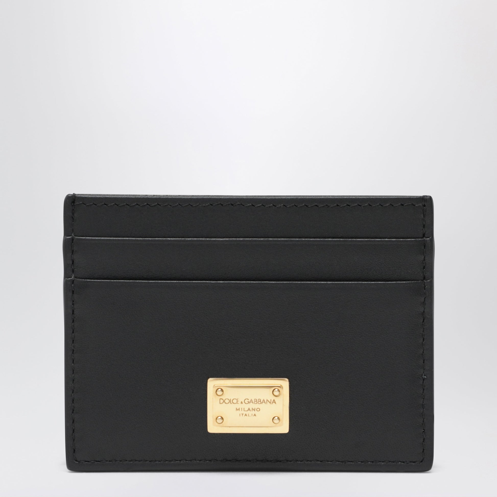 Dolce&Gabbana Black Plonge Calf Leather Card Holder Women DOLCE & GABBANA