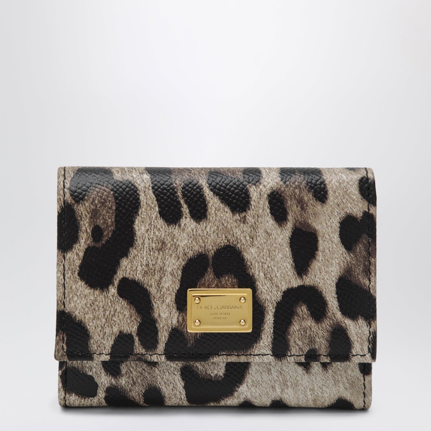 Dolce&Gabbana Dauphine Calfskin Wallet With Leopard Print Women DOLCE & GABBANA