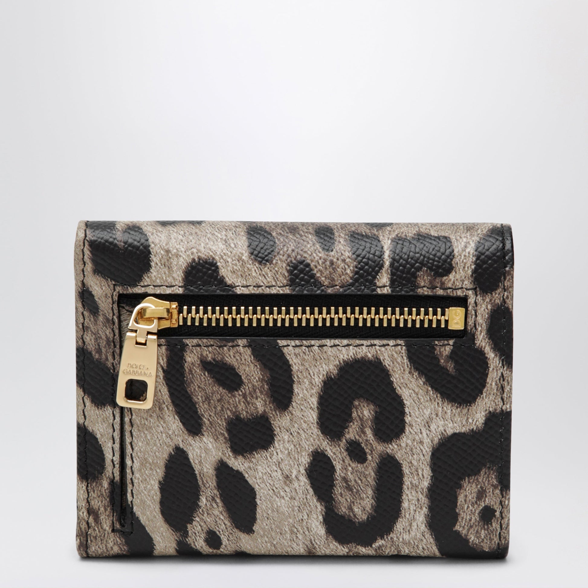 Dolce&Gabbana Dauphine Calfskin Wallet With Leopard Print Women DOLCE & GABBANA