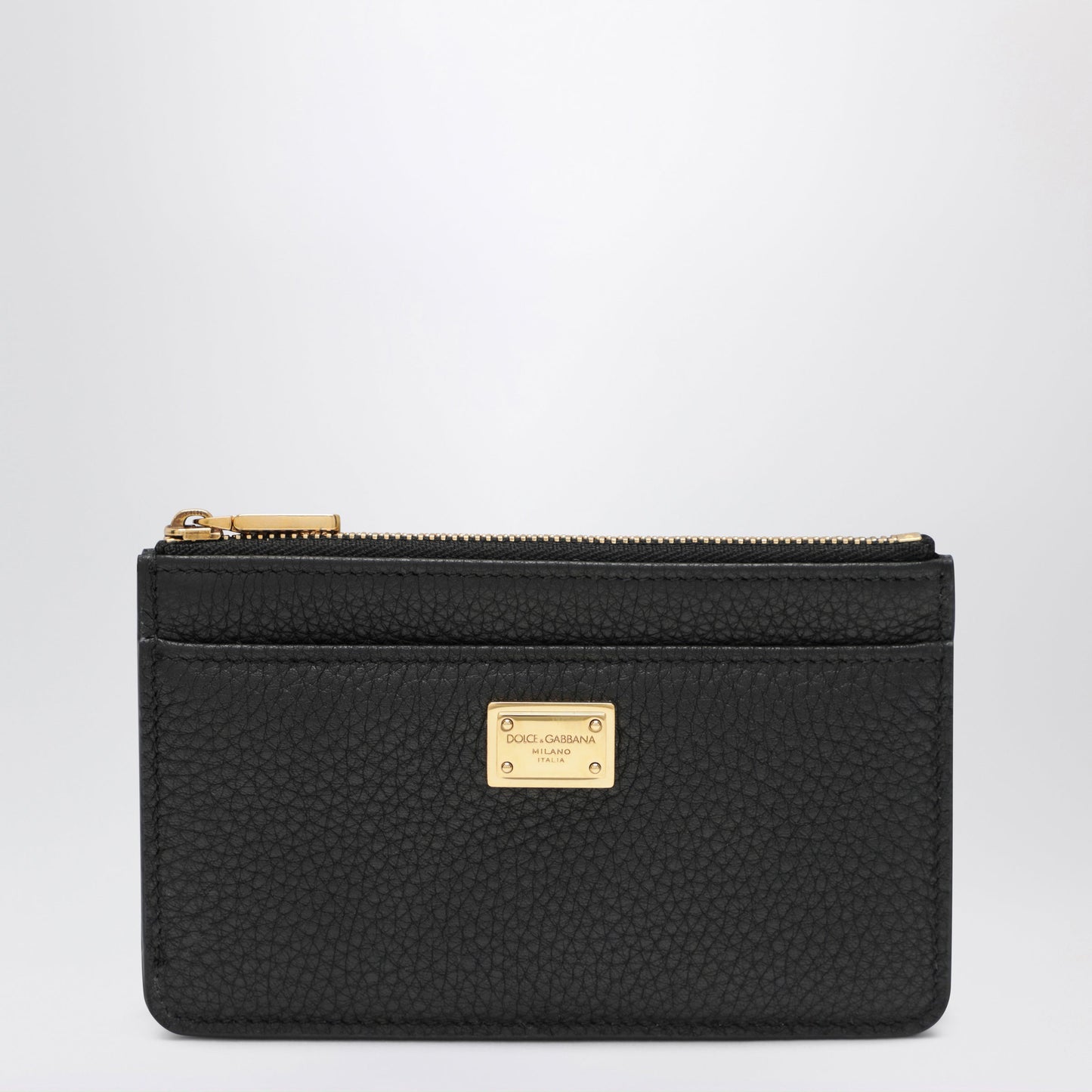Dolce&Gabbana Black Dauphine Calf Leather Card Holder Women DOLCE & GABBANA