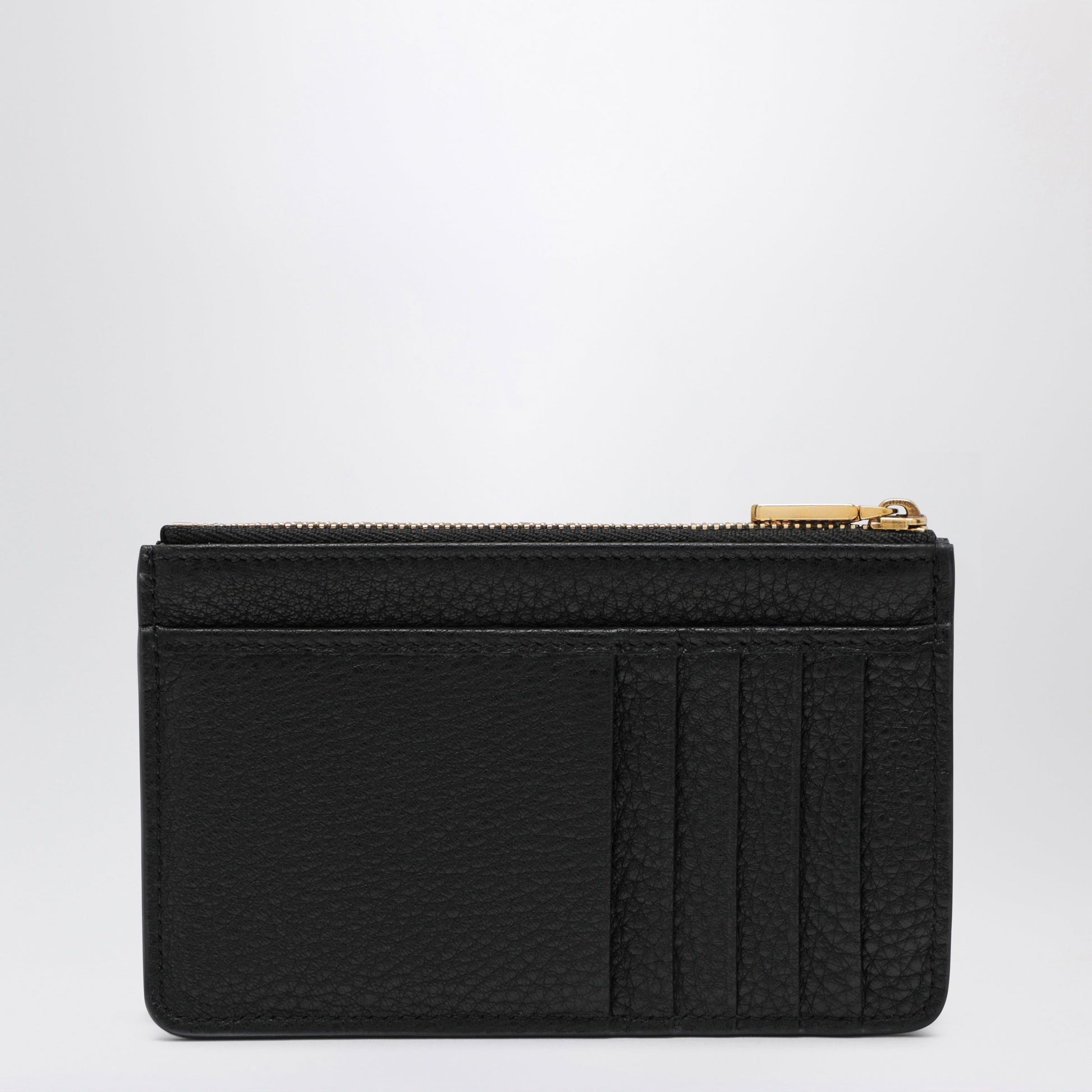 Dolce&Gabbana Black Dauphine Calf Leather Card Holder Women DOLCE & GABBANA
