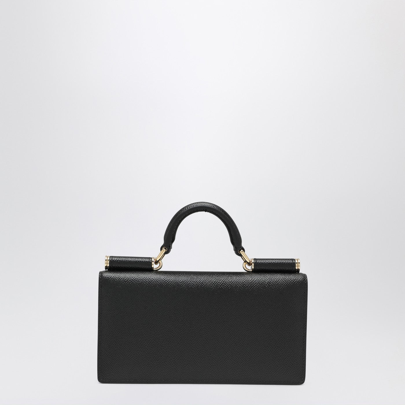 Dolce&Gabbana Mini Dauphine Black Leather Bag With Logo Tag Women DOLCE & GABBANA