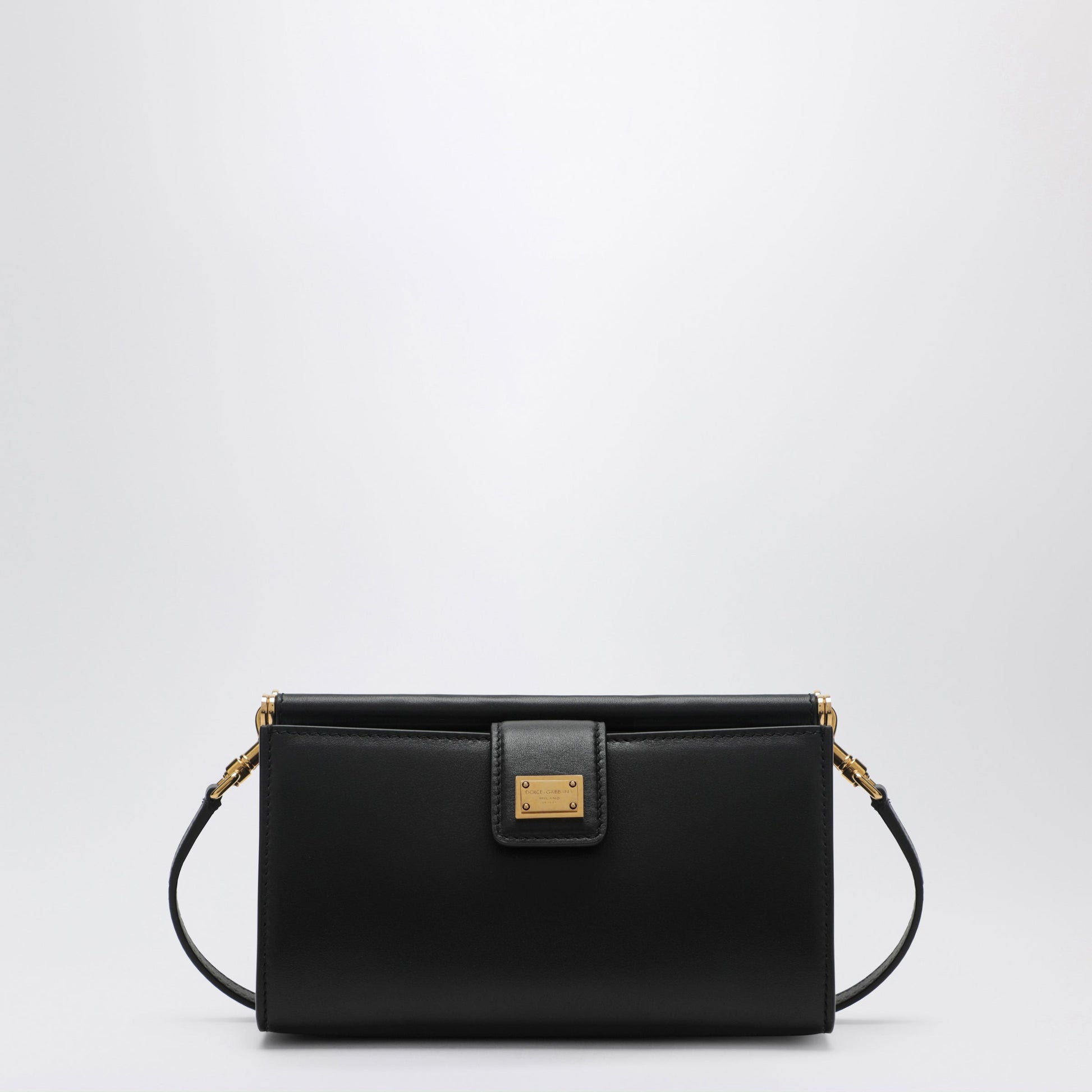 Dolce&Gabbana Plonge Calfskin Leather Phone Bag In Black Women DOLCE & GABBANA