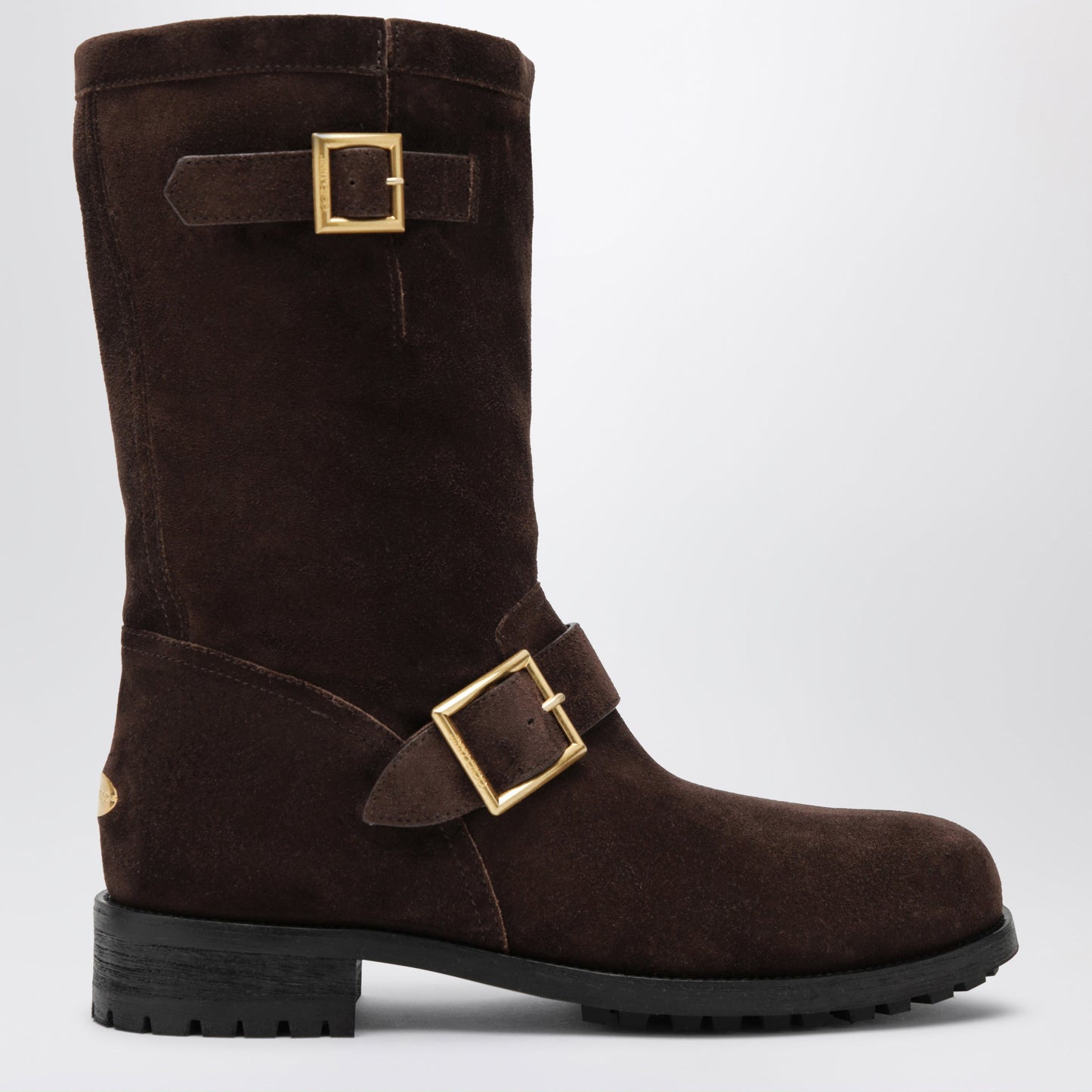Jimmy Choo Chocolate Suede Biker Boots Women JIMMY CHOO