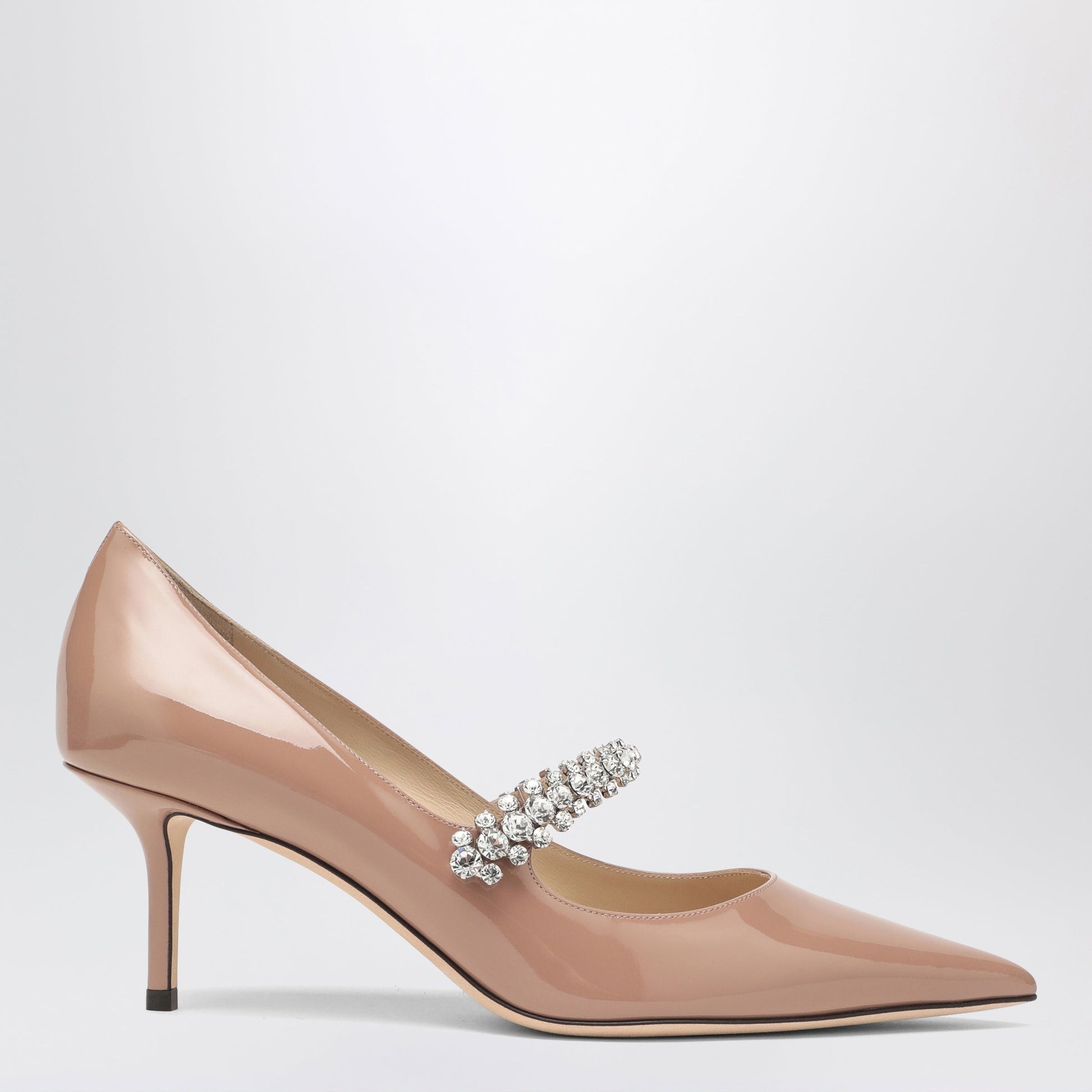 Jimmy Choo Bing Crystal-Strap Patent Leather Pumps In Ballet Pink Women JIMMY CHOO