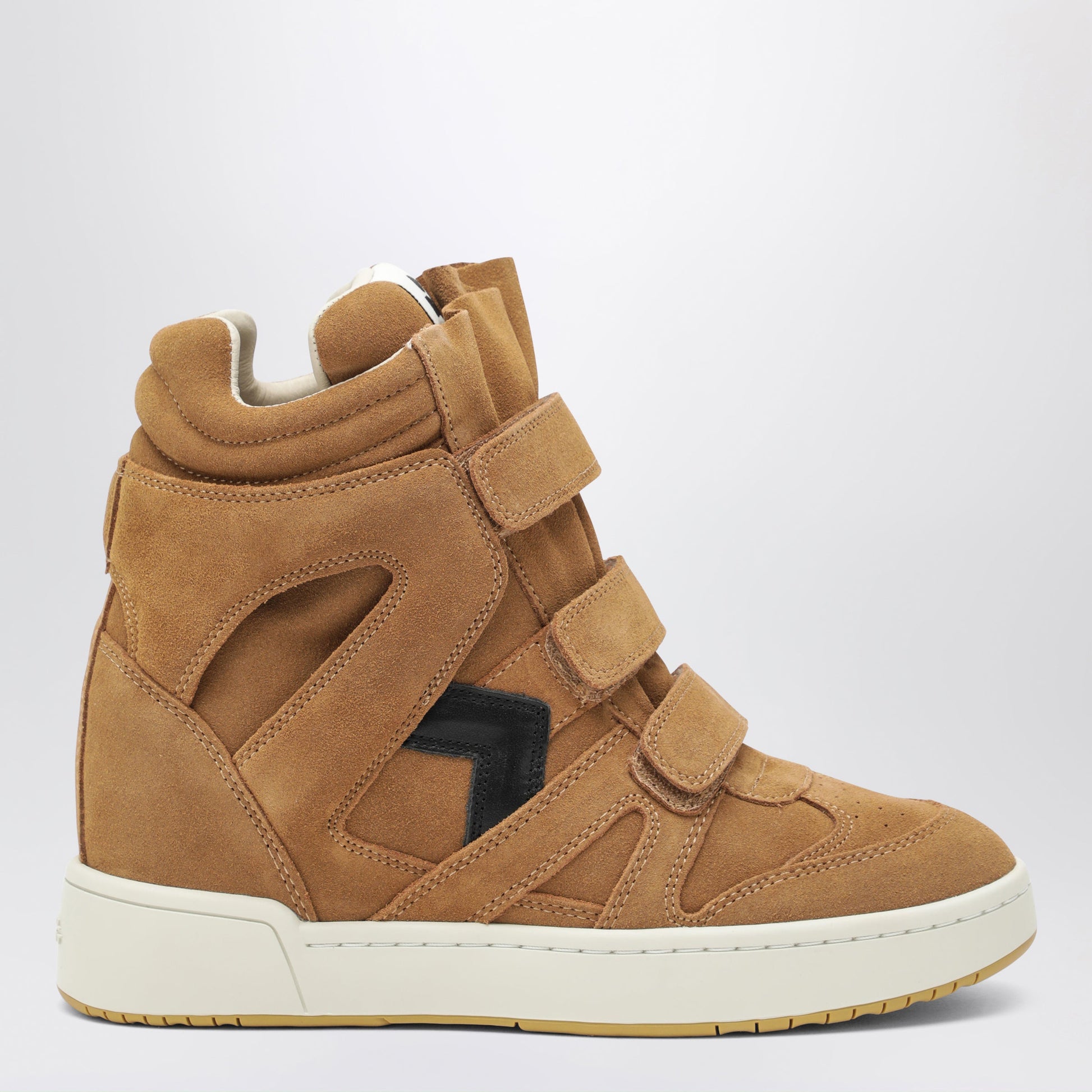 Isabel Marant Hohe Im3 Keilsneaker Aus Leder In Cognac / Schwarz Women ISABEL MARANT