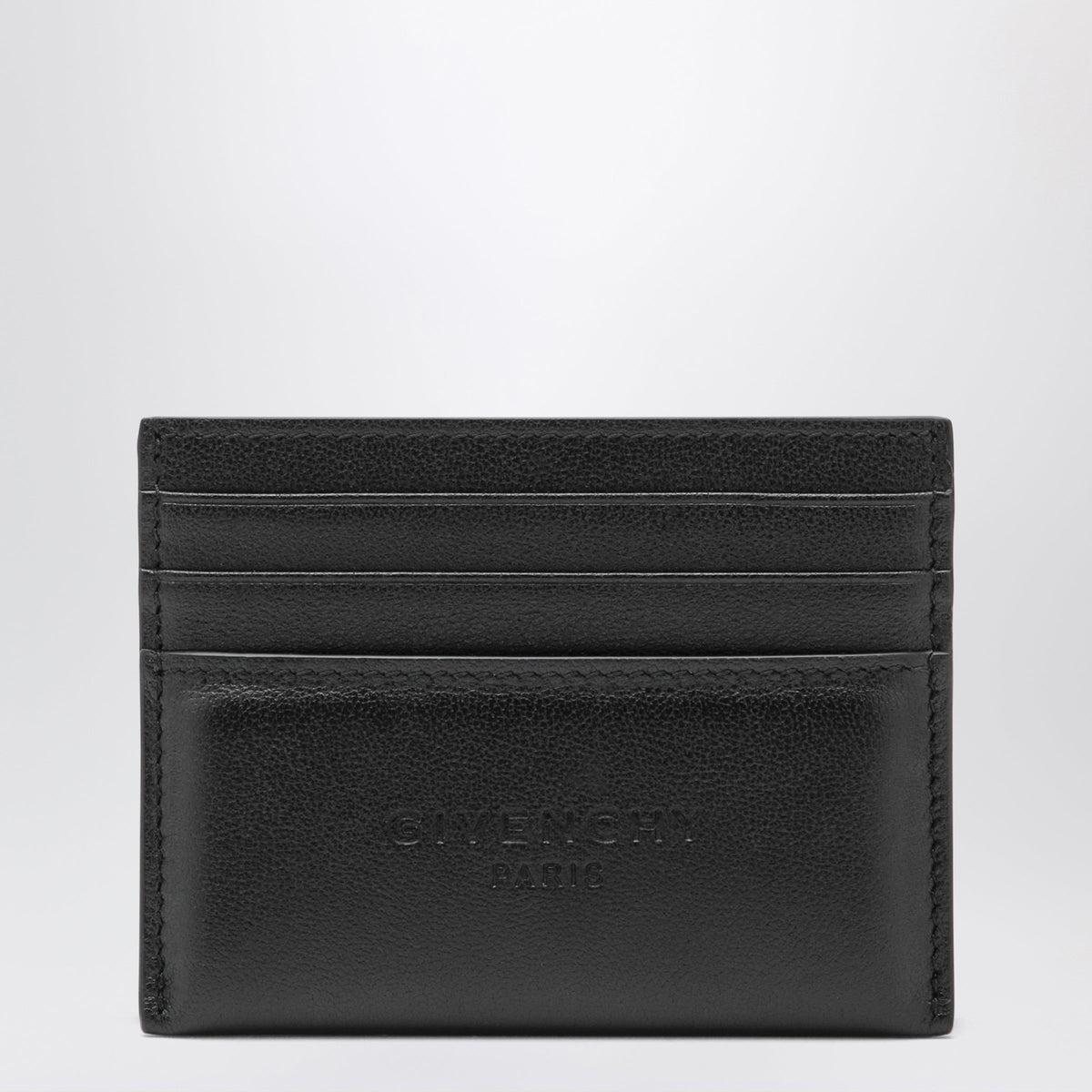 Givenchy Black Leather Card Holder With Logo Men GIVENCHY