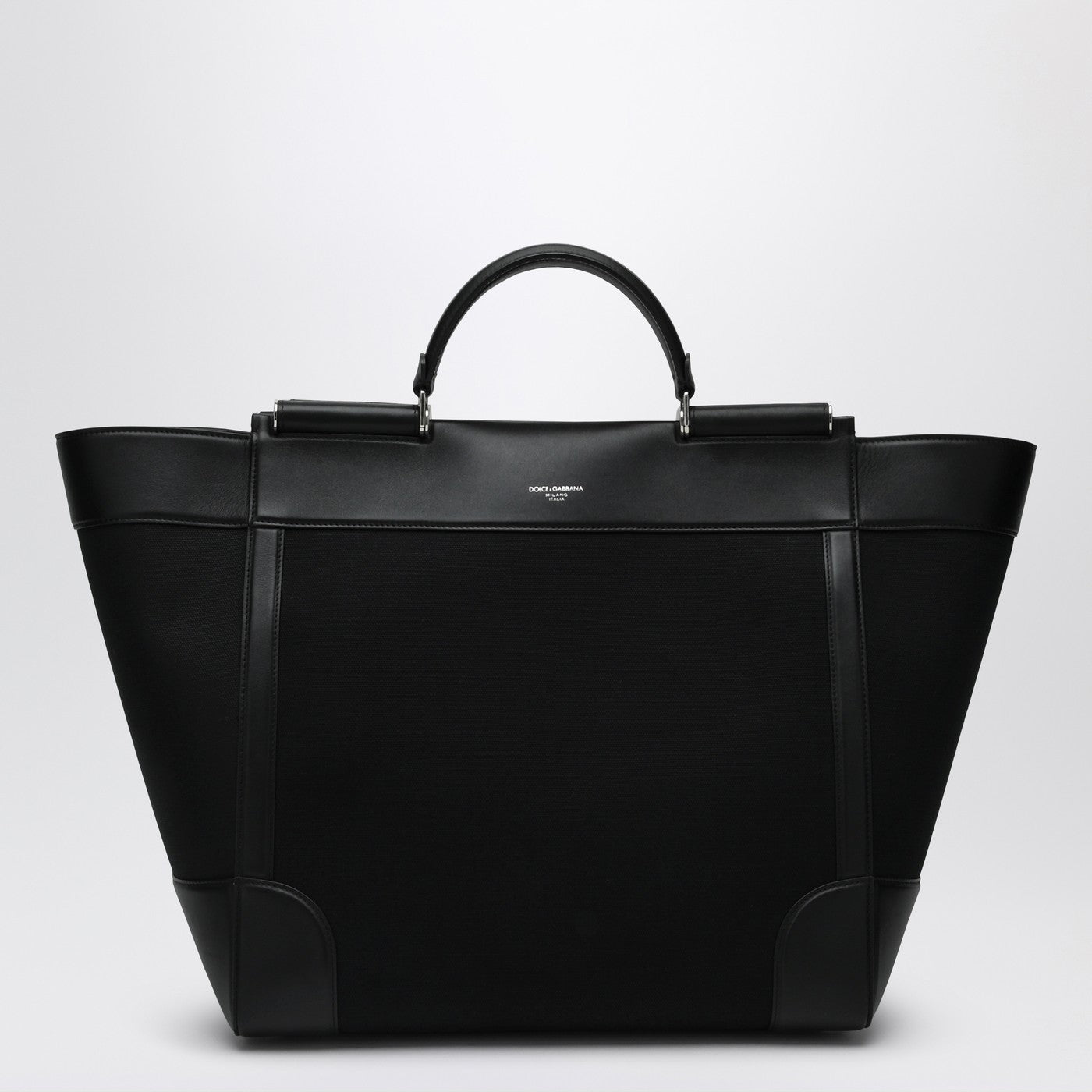 Dolce&Gabbana Black Fabric And Leather Tote Bag Men DOLCE & GABBANA