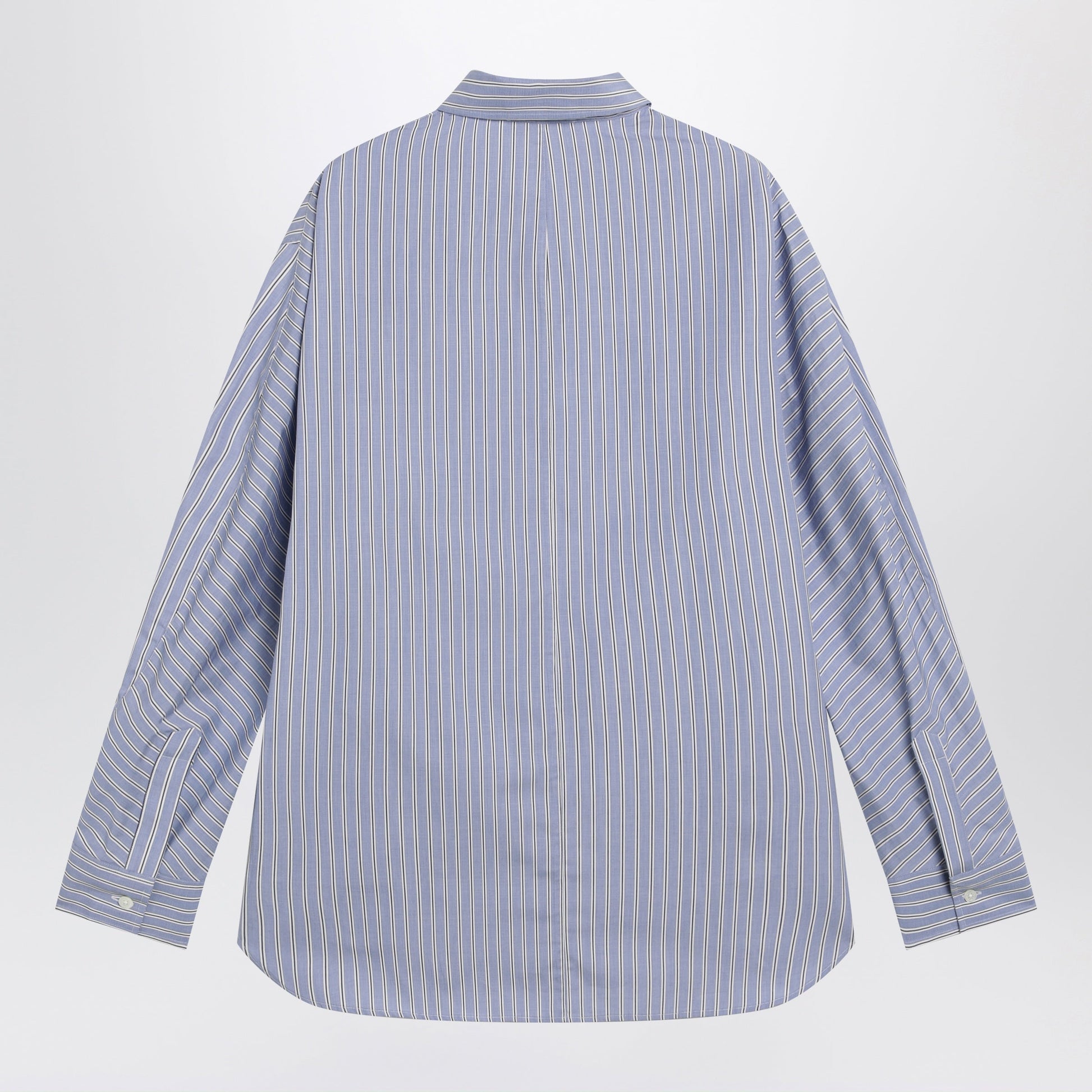 Givenchy White/Blue Striped Poplin Shirt Men GIVENCHY