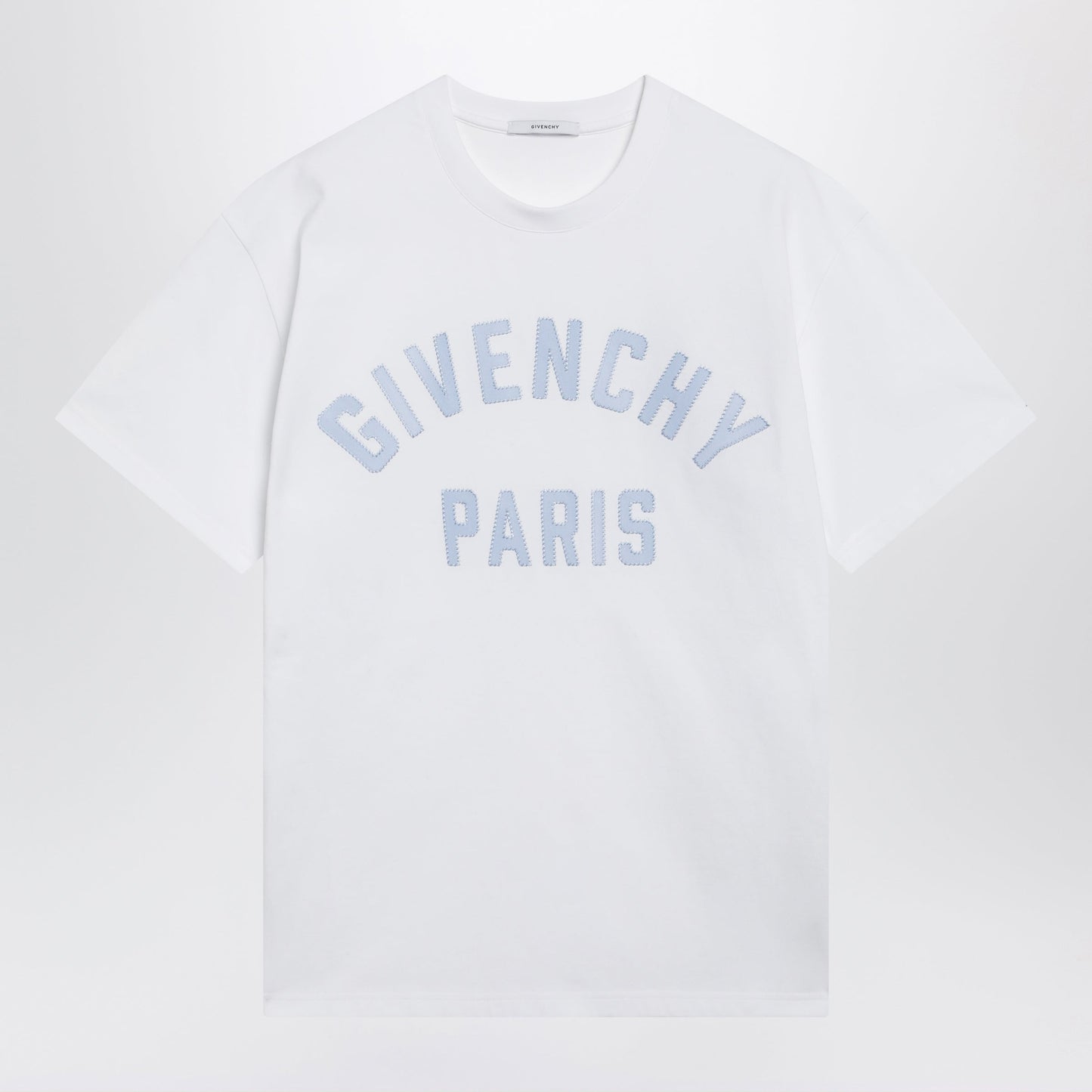Givenchy White T-Shirt With Logo Embroidery Men GIVENCHY