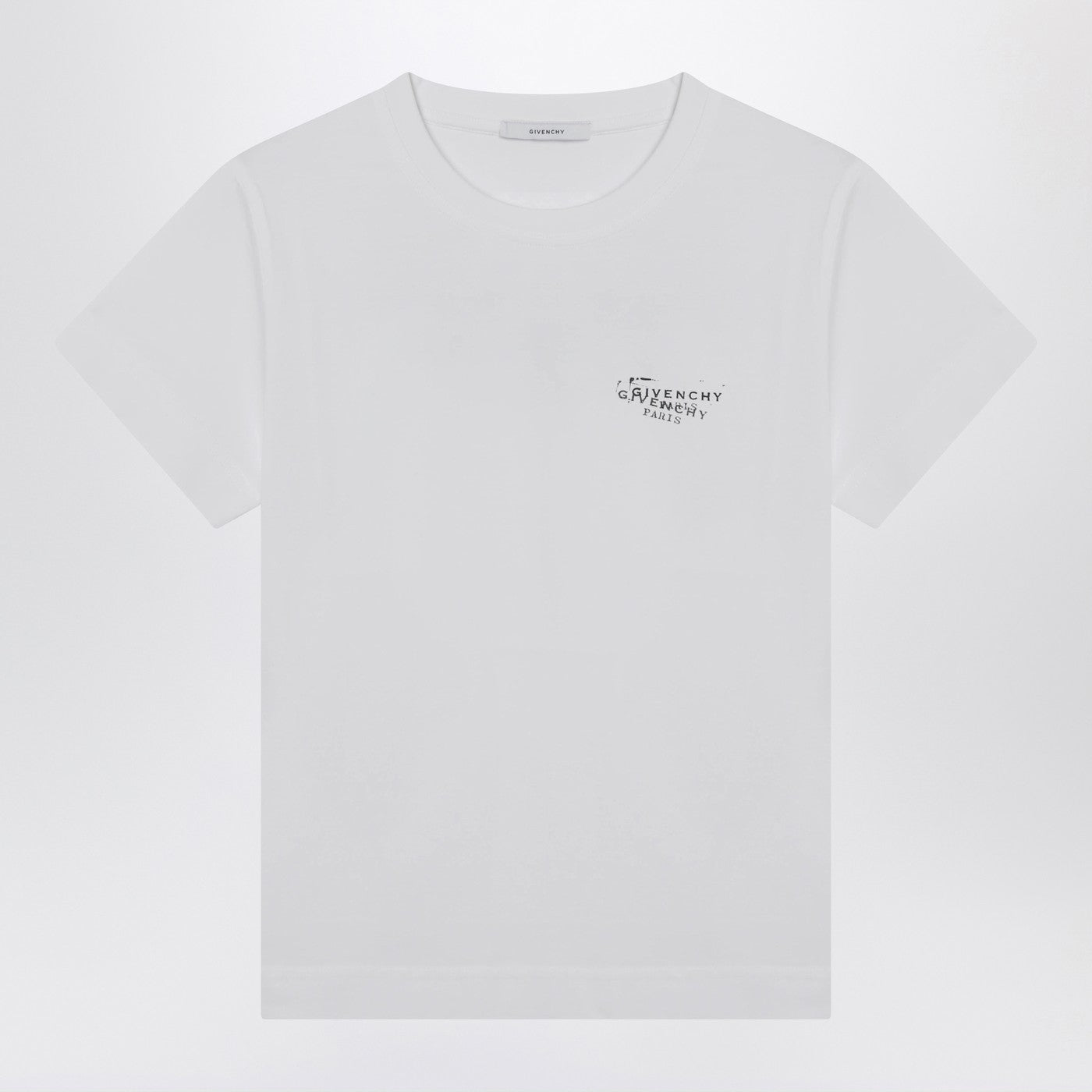 Givenchy White Cotton T-Shirt With Logo Print Men GIVENCHY