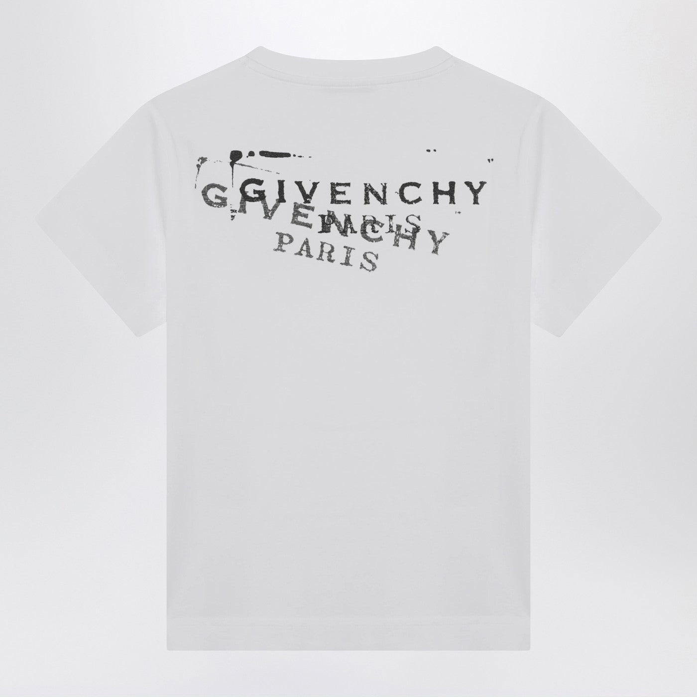 Givenchy White Cotton T-Shirt With Logo Print Men GIVENCHY