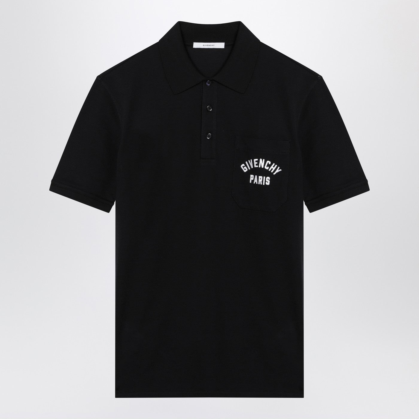 Givenchy Dark Blue Polo Shirt With Logo Embroidery Men GIVENCHY