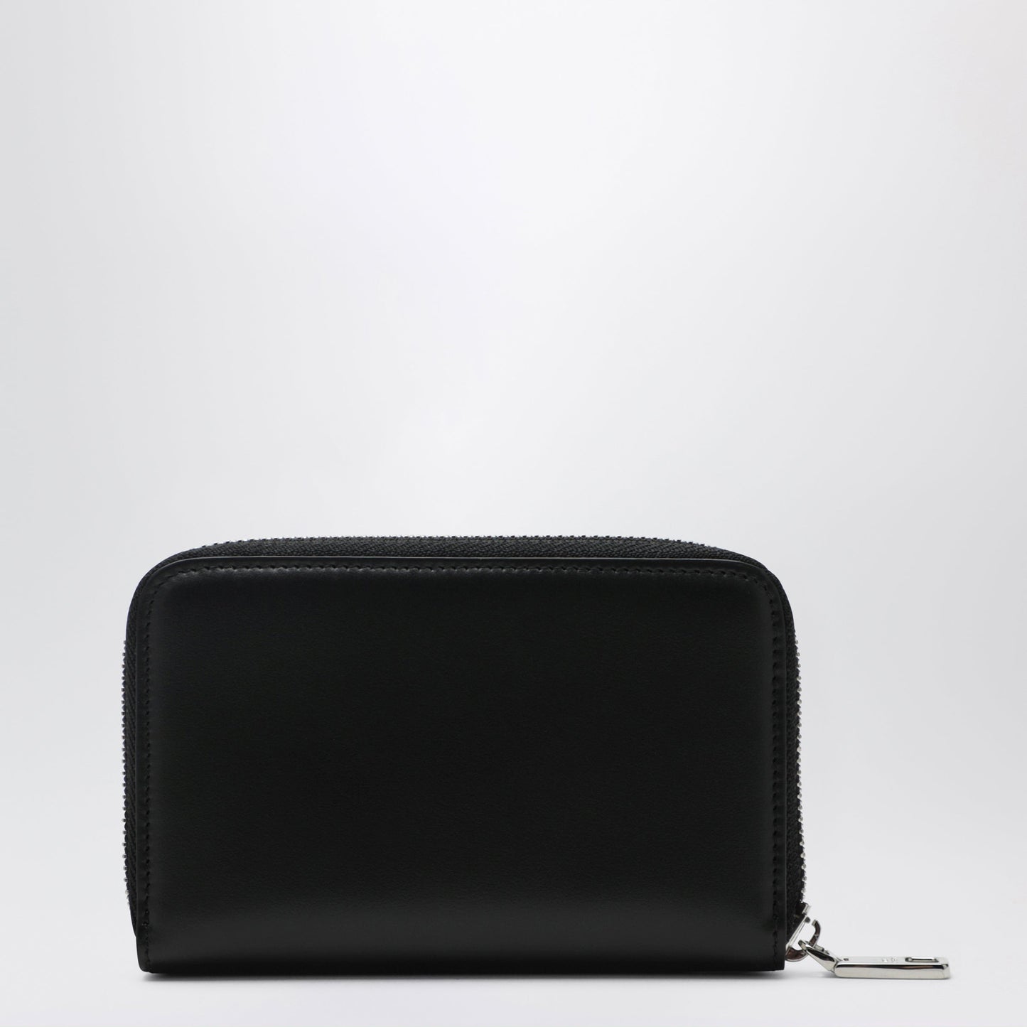 Dolce&Gabbana Small Black Zip-Around Wallet With Embossed Logo Men DOLCE & GABBANA