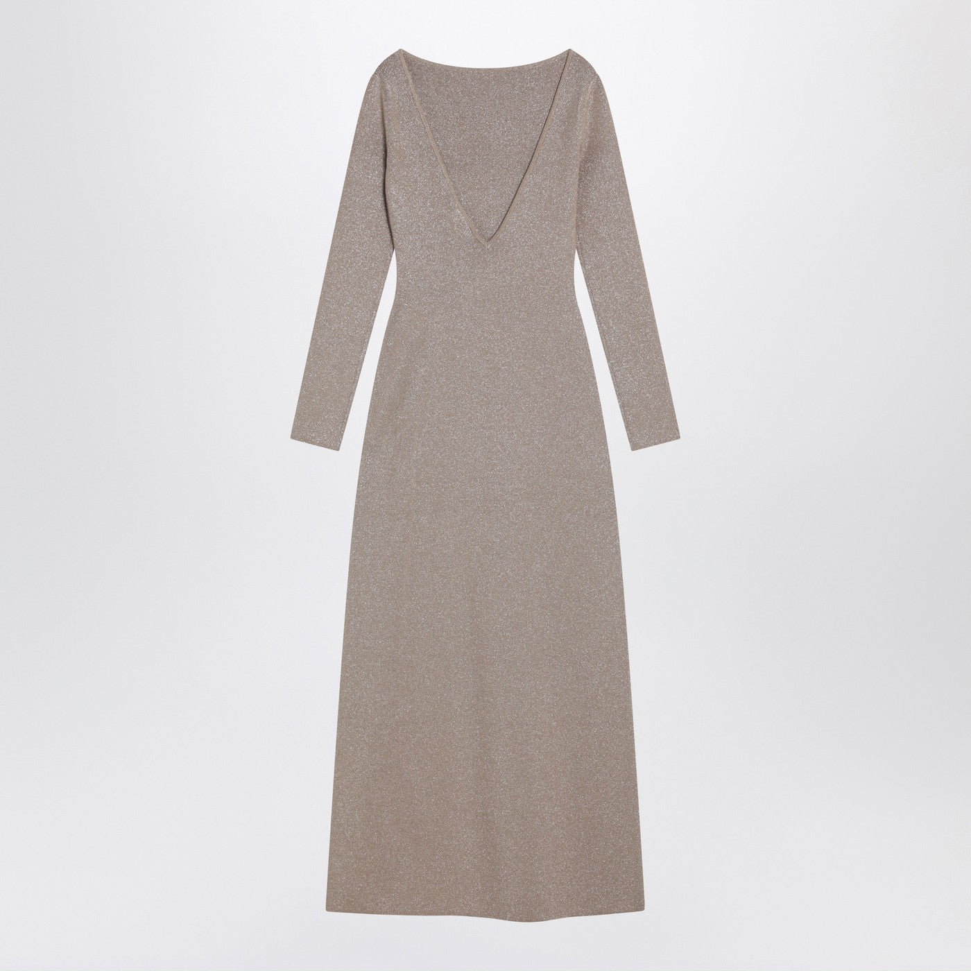 Max Mara Pianoforte Beige Dress In Viscose And Lurex Yarn Women MAX MARA