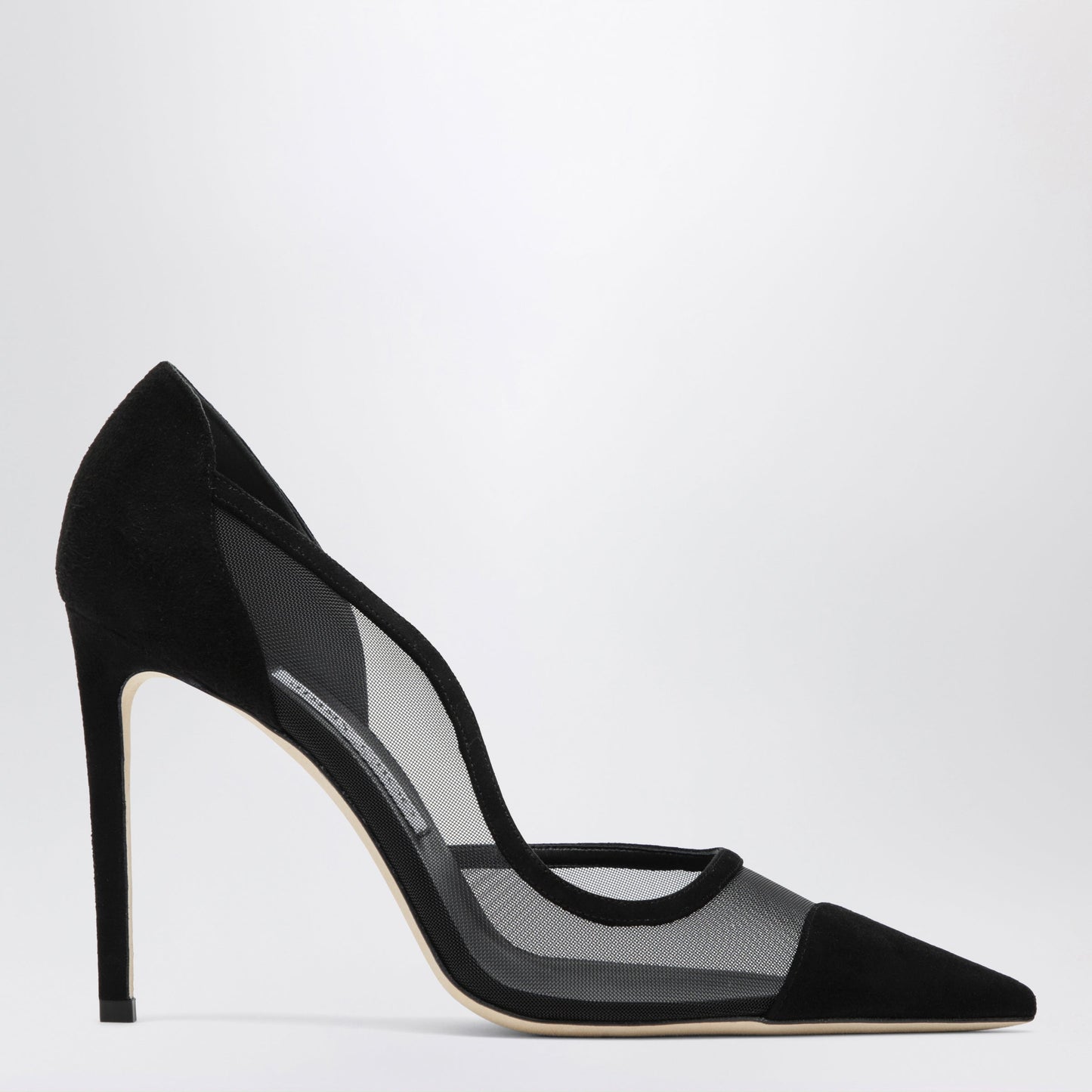 Jimmy Choo Brigitte 100 Pumps In Black Suede And Mesh Women JIMMY CHOO