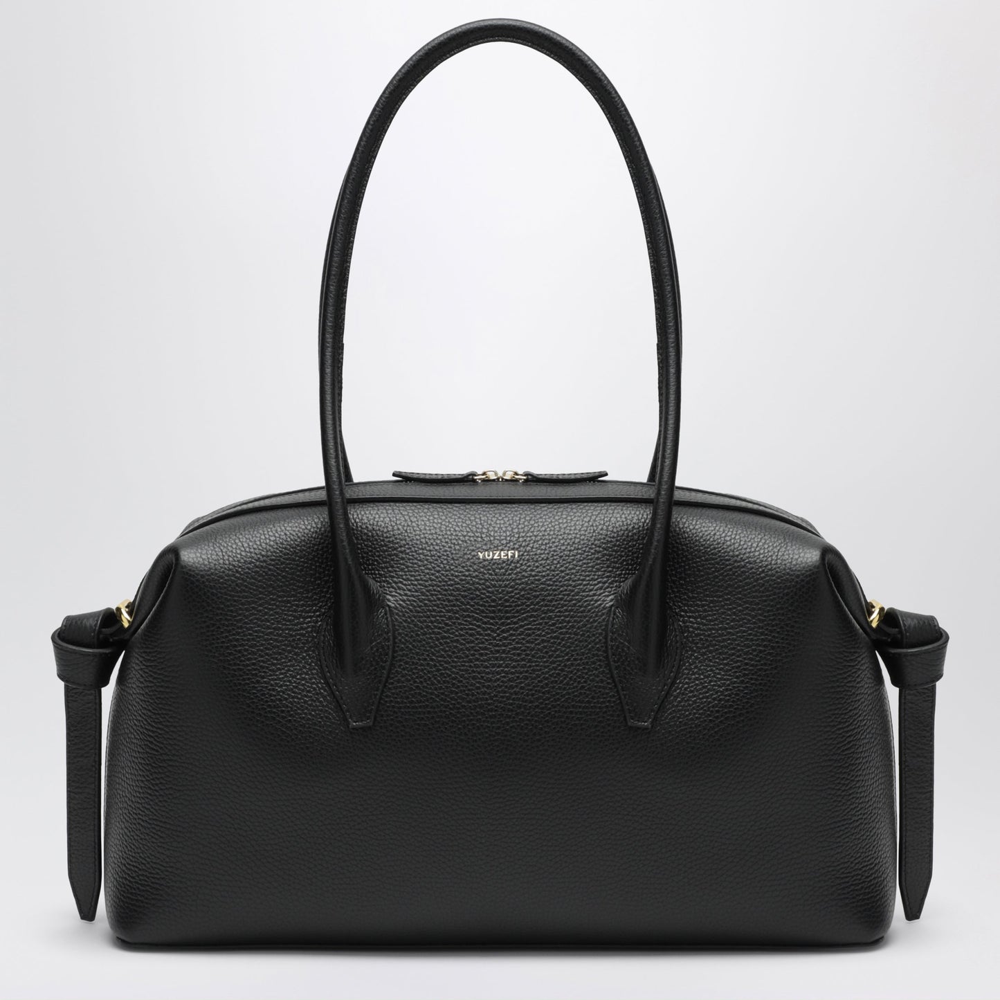 Yuzefi Brioche Duffle Bag In Black Pebble-Grained Leather Women YUZEFI