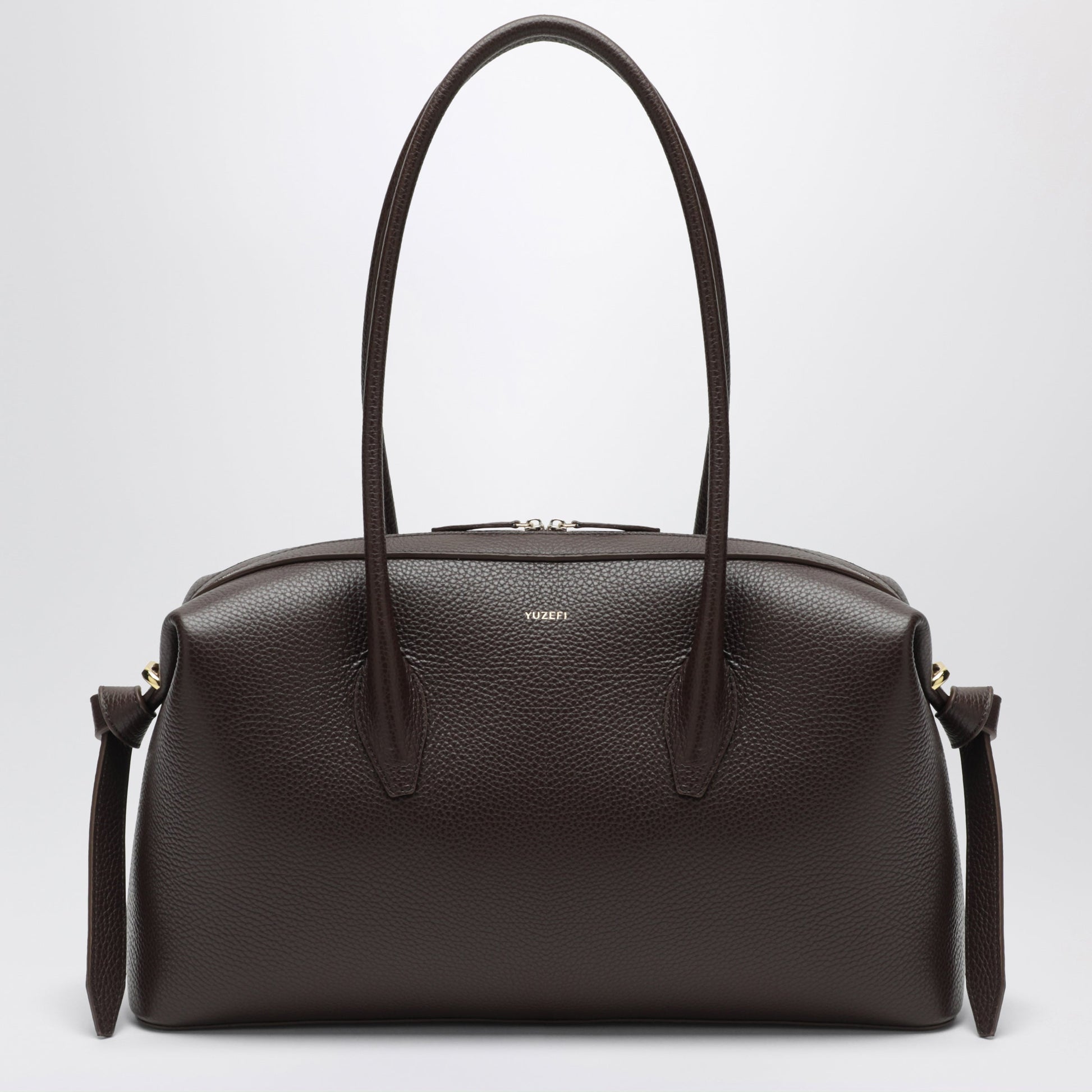 Yuzefi Brioche Duffle Bag In Espresso Pebble-Grained Leather Women YUZEFI