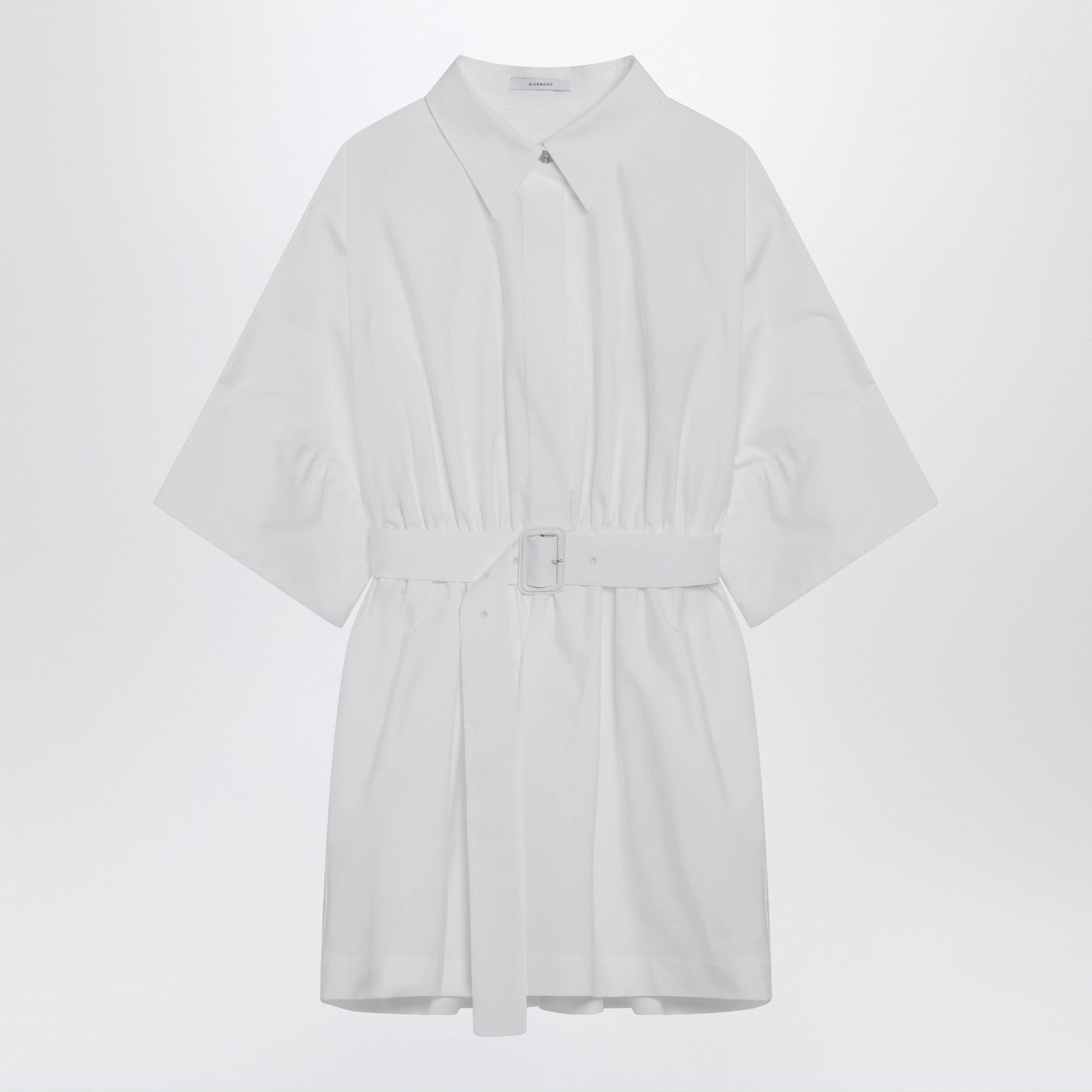 Givenchy Mini Chemisier Dress In White Poplin Women GIVENCHY