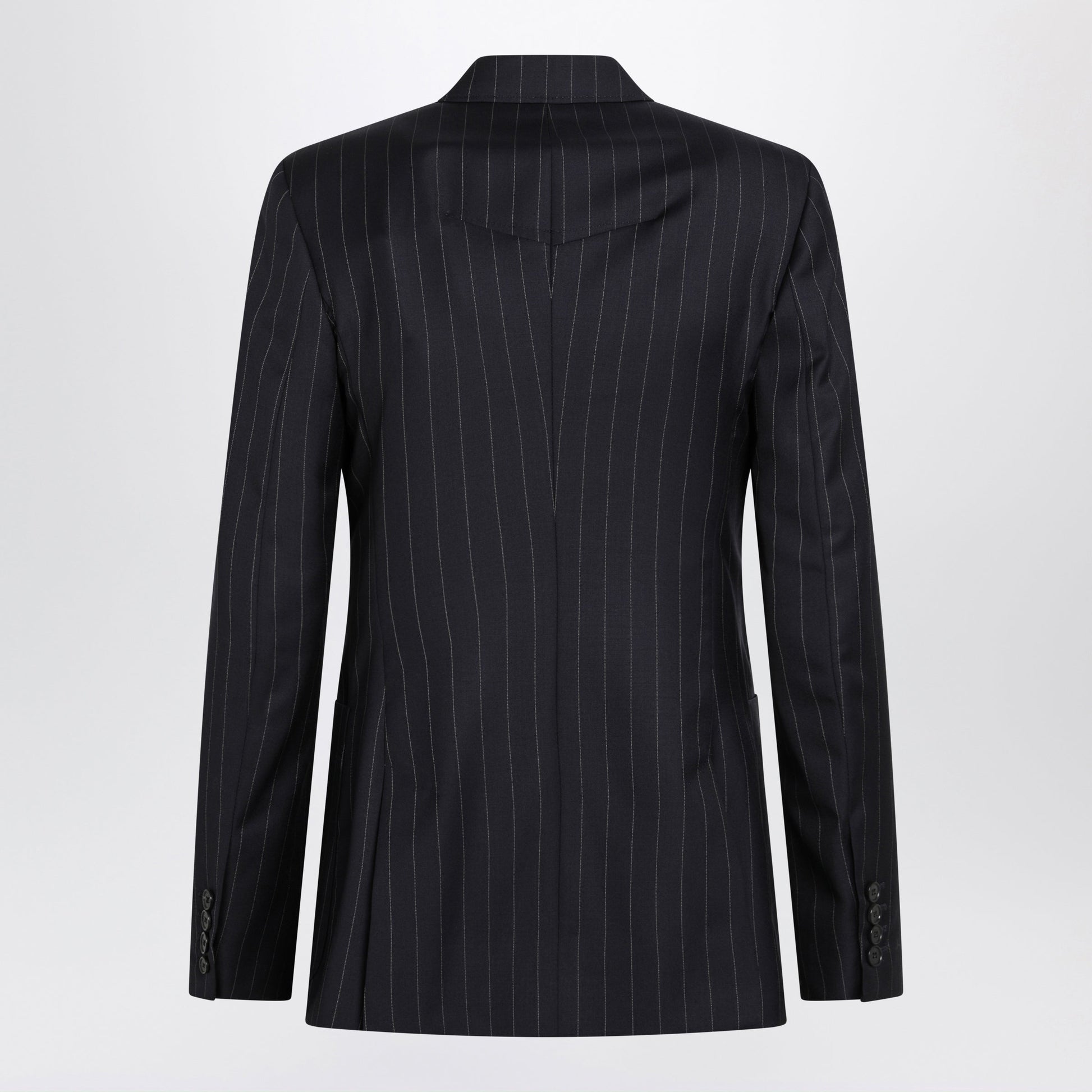 Givenchy Double-Breasted Pinstripe Wool Jacket, Dark Navy Women GIVENCHY