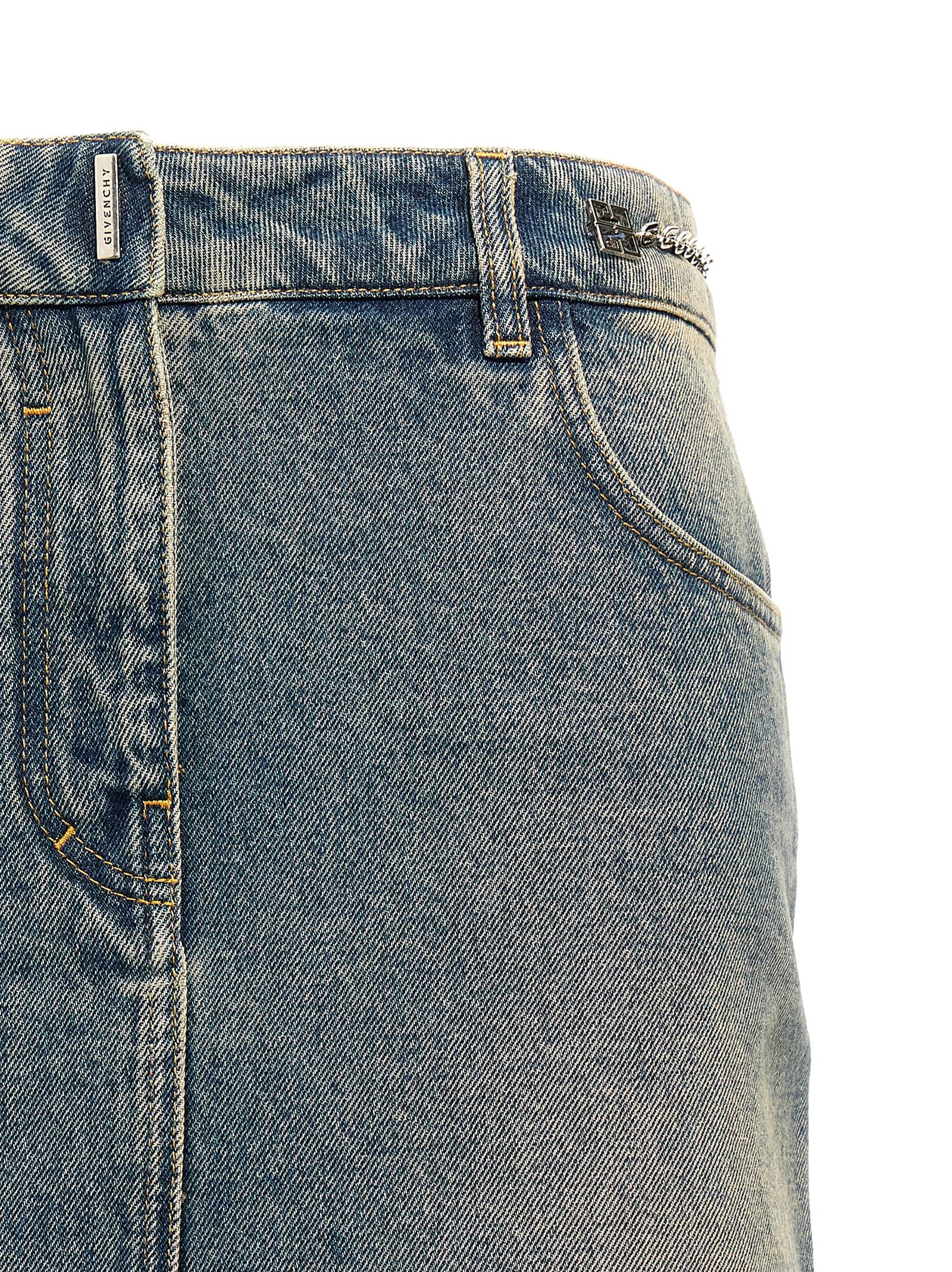 Givenchy Women Denim Mini Skirt GIVENCHY