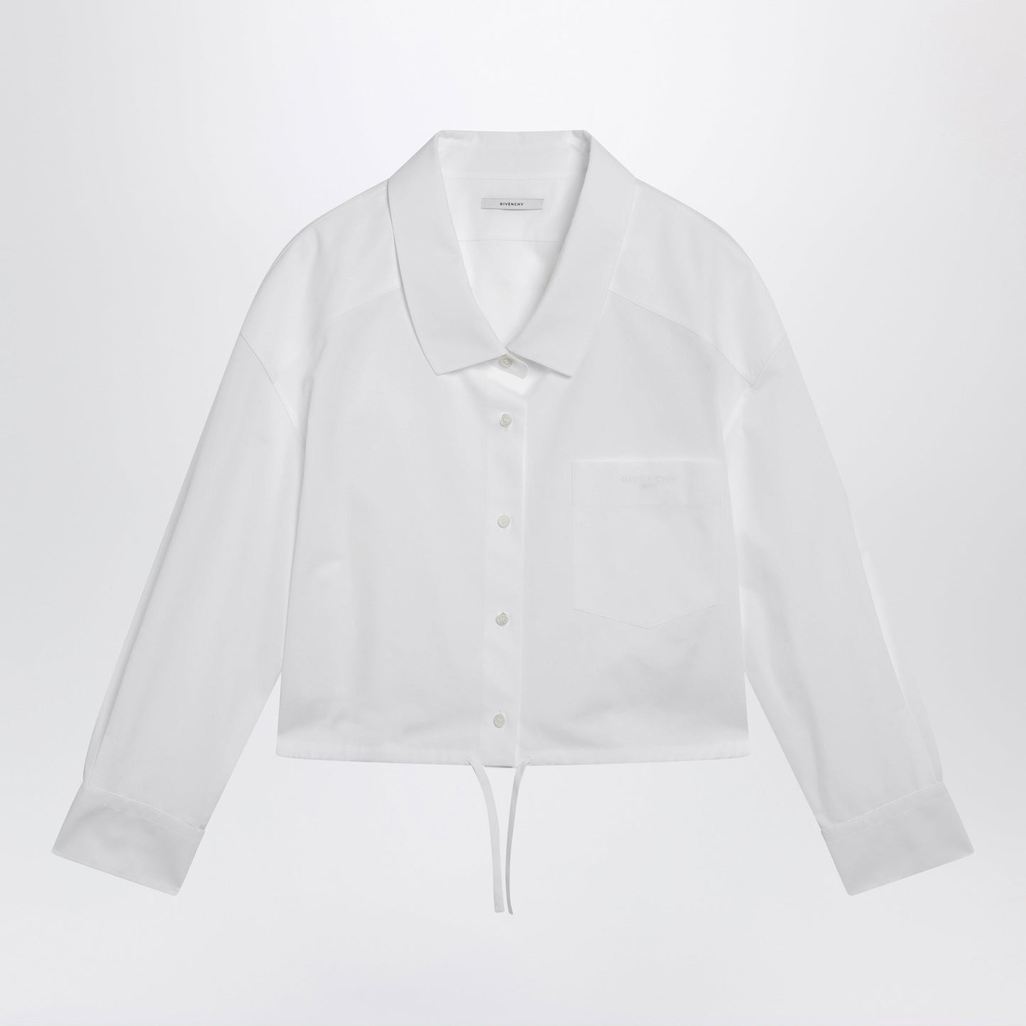 Givenchy White Short Poplin Shirt Women GIVENCHY