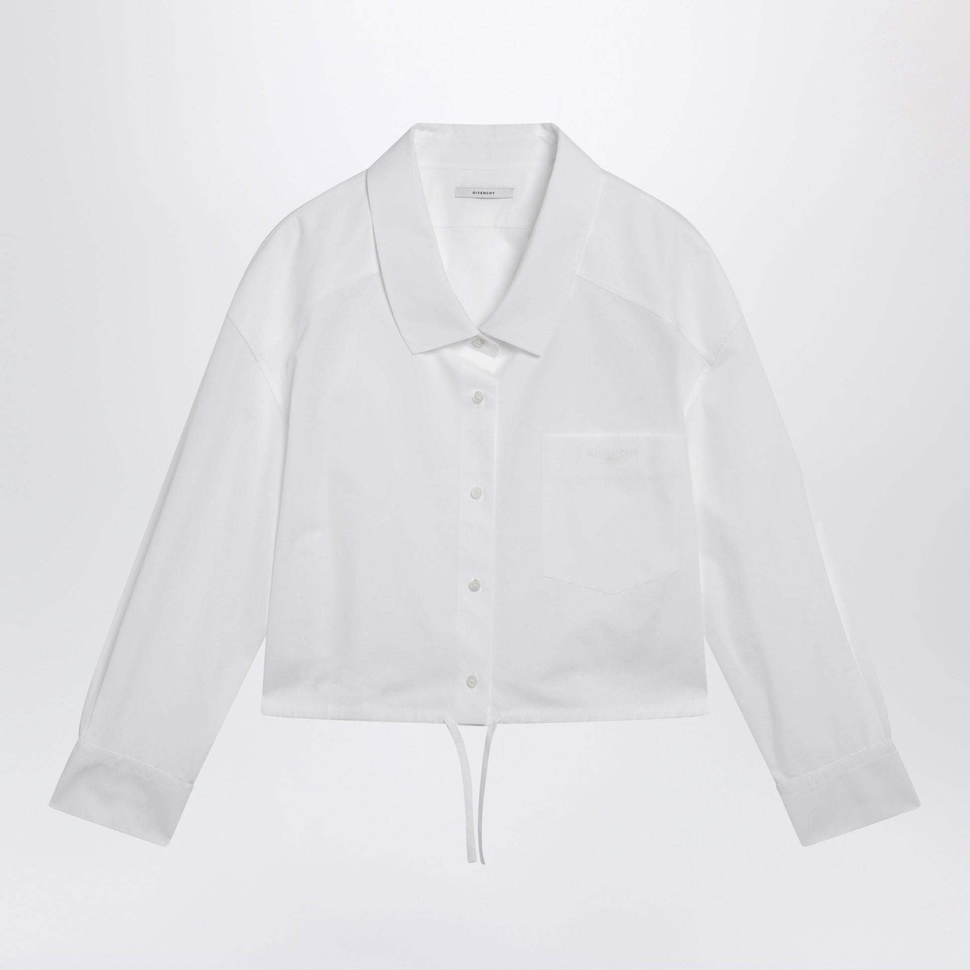 Givenchy White Short Poplin Shirt Women GIVENCHY