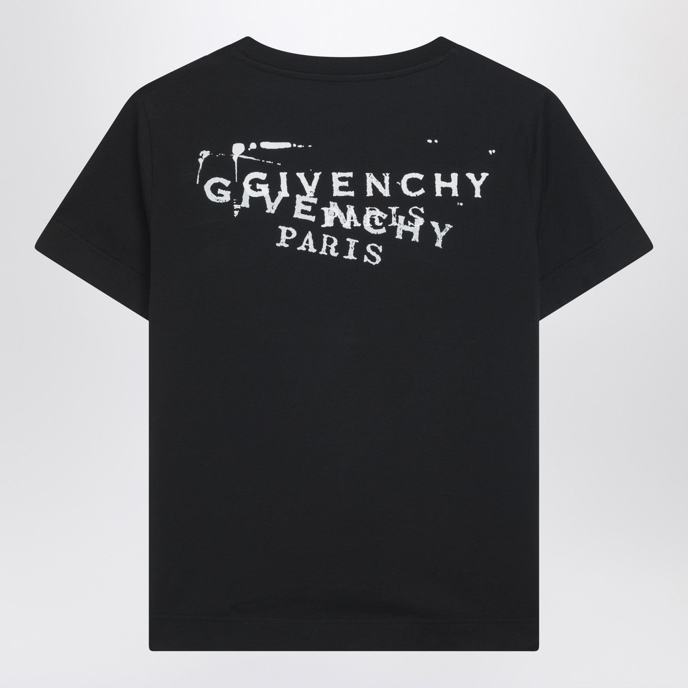 Givenchy Black T-Shirt With Givenchy Stamp Print Women GIVENCHY