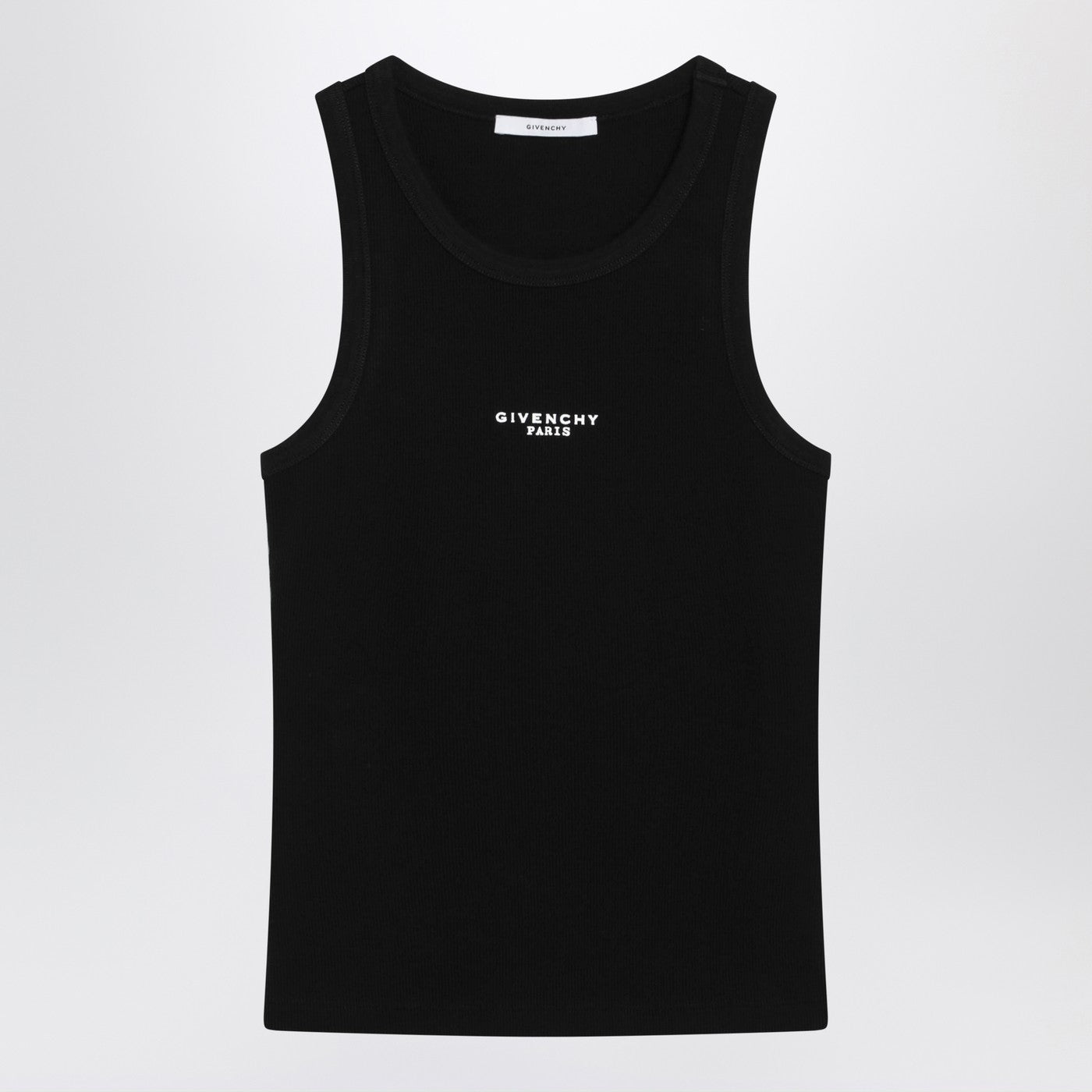 Givenchy Black Slim-Cut Tank Top With Logo Women GIVENCHY