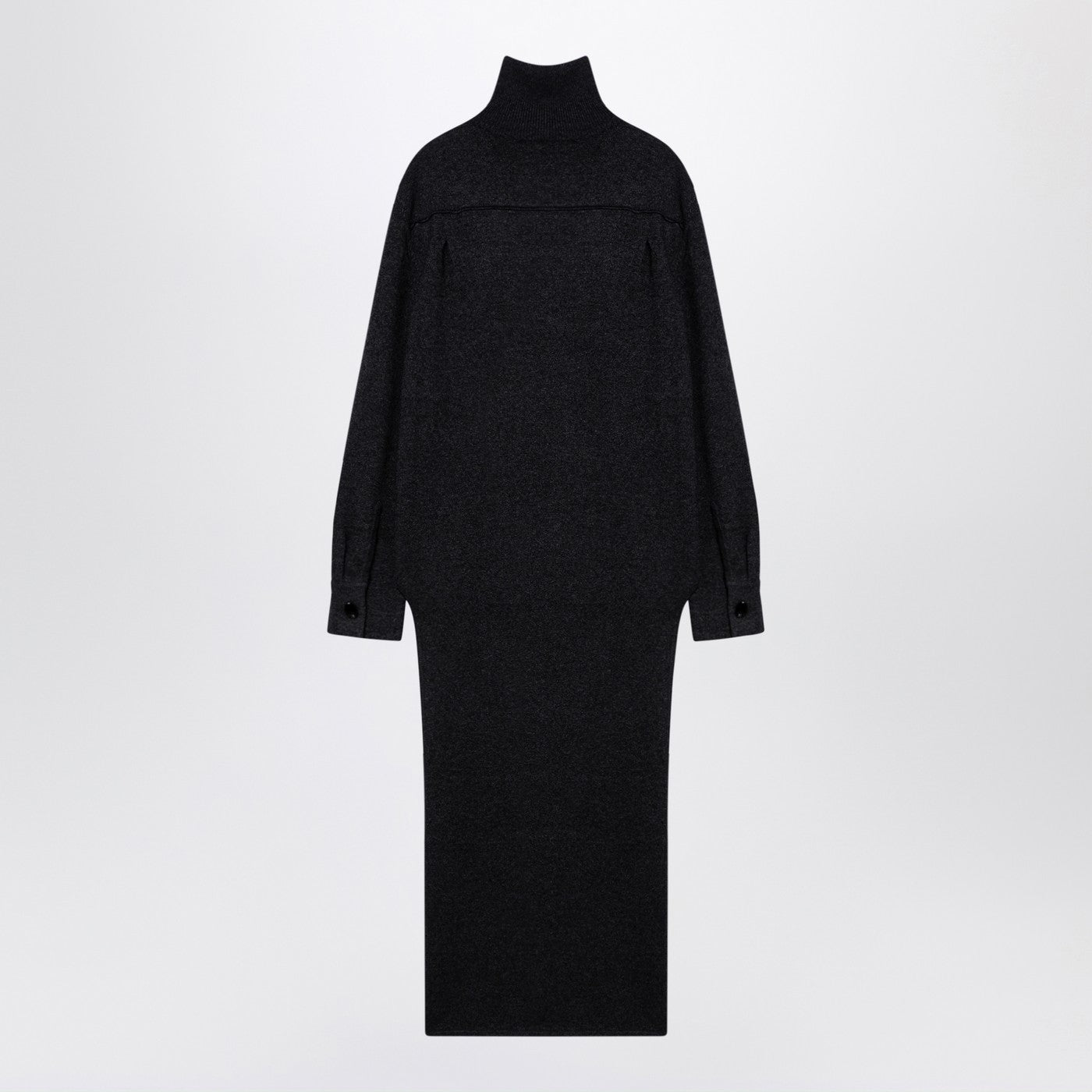 Givenchy Dark Grey Turtleneck With Drawstring Women GIVENCHY