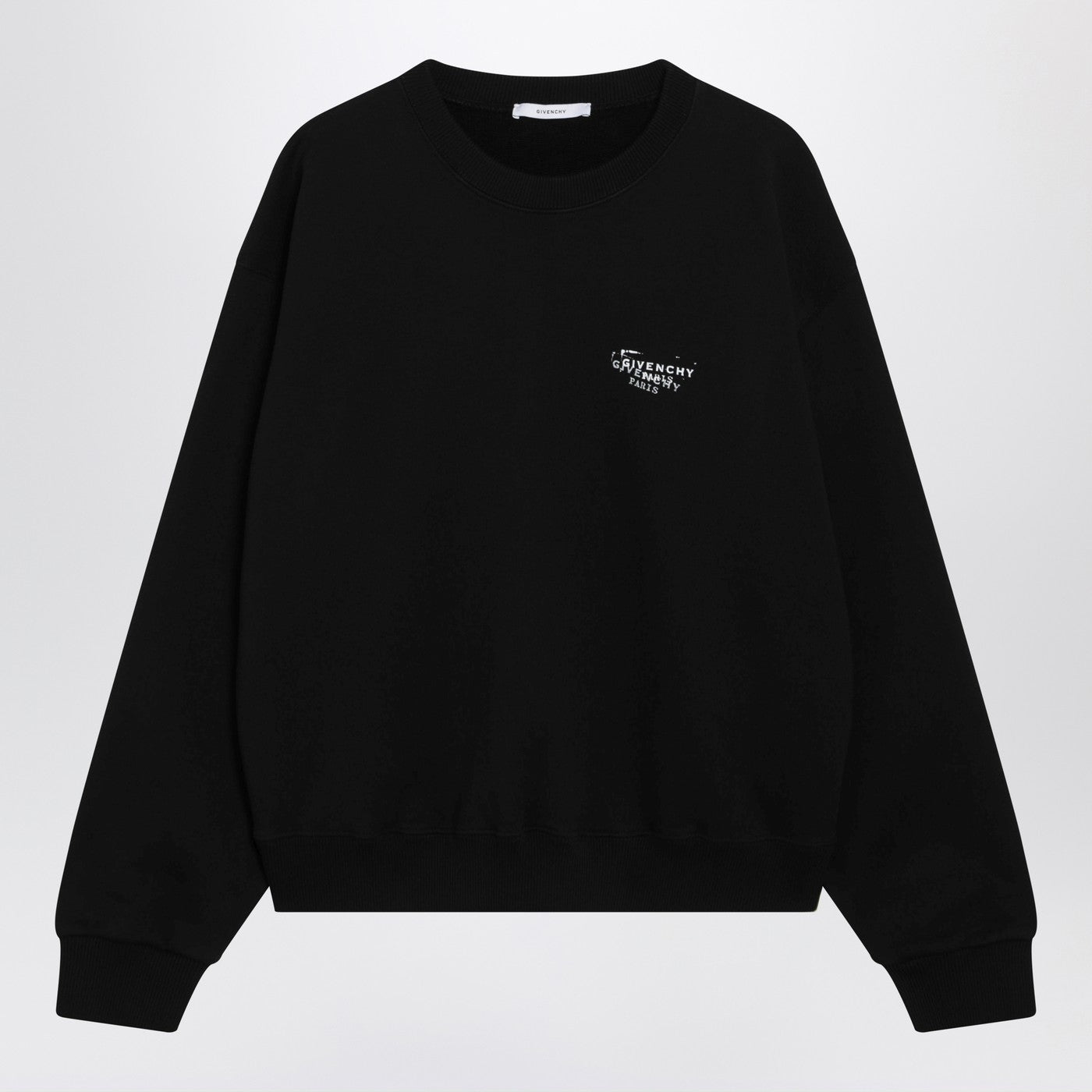 Givenchy Black Brushed Cotton Sweatshirt With Logo Women GIVENCHY